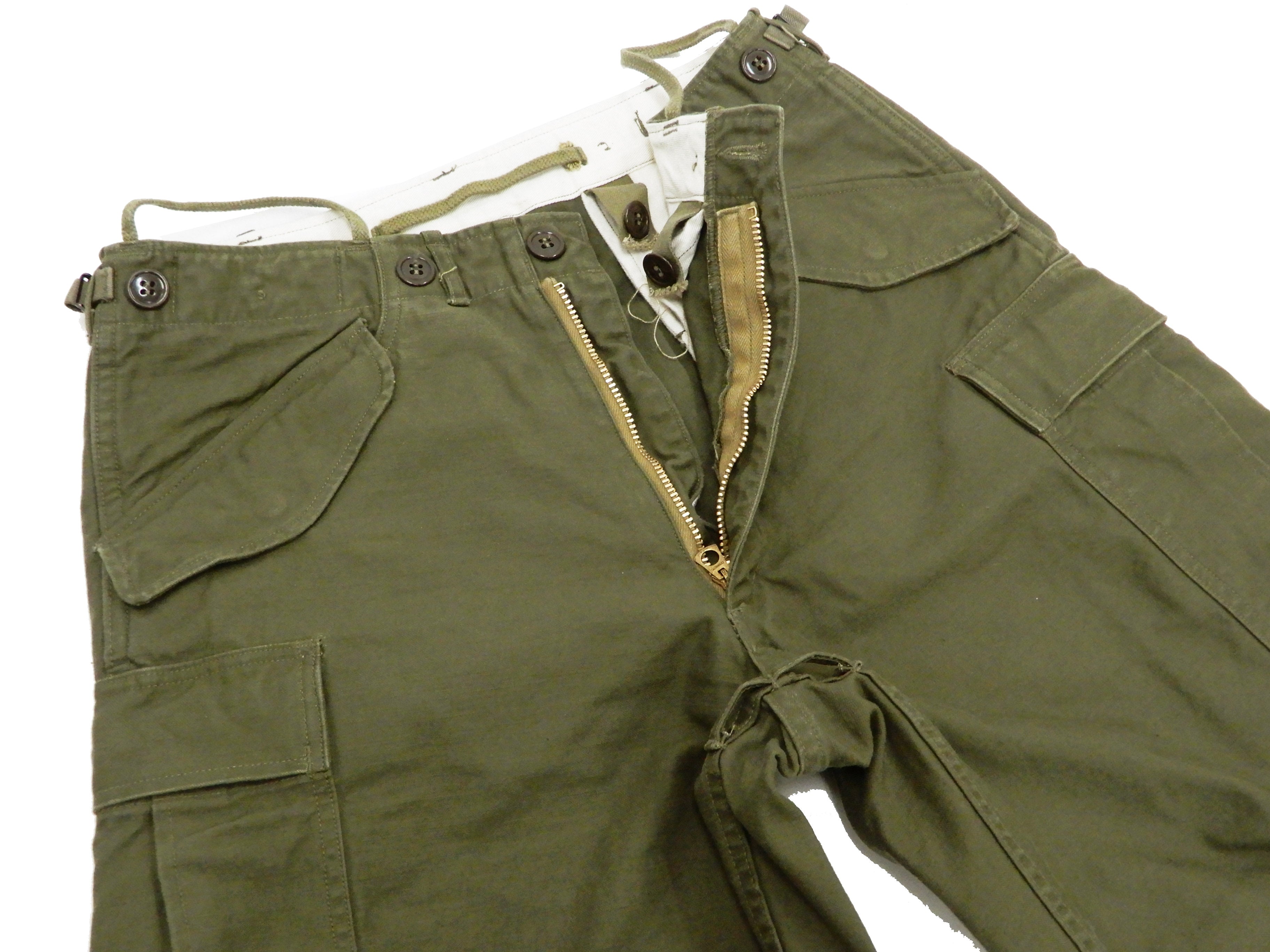 Buzz Rickson US Army Korean War M-1951 Field Cargo Pants BR41962 - Olive Green Military Tactical Pants for Men | Outdoor Hiking, Camping & Workwear