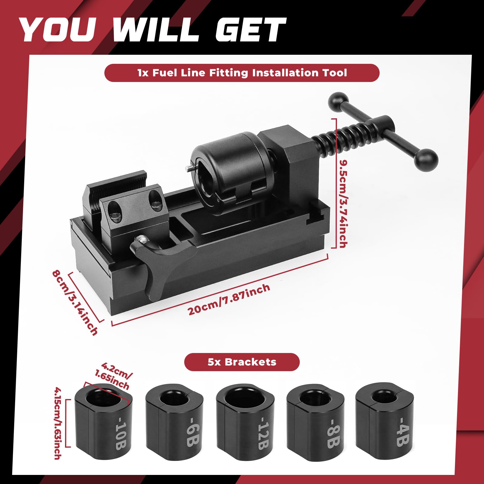 Fuel Line Fittings Installation Tool Kit - Professional Fuel Hose Connector Set for Automotive Repair & Maintenance (Ideal for Mechanics, DIY Car Enthusiasts)