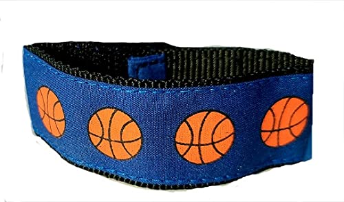 Royal Blue & Orange Basketball Sleeve Scrunchies - Pair of Elastic Arm Sleeve Holders for Basketball Players - Perfect for Games, Practice & Sports Fashion Accessories