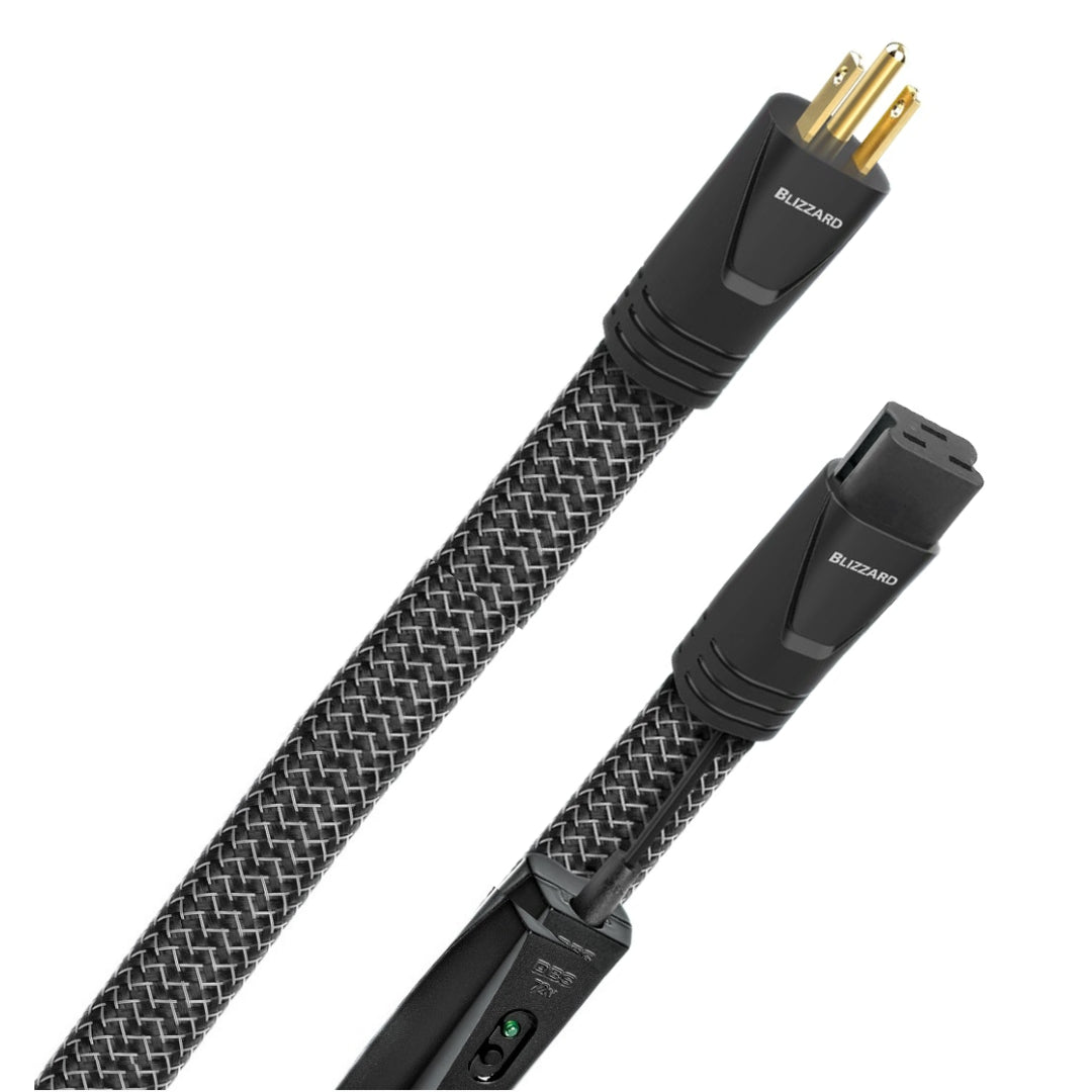 AudioQuest Blizzard High Current AC Power Cable - Premium Audio Power Cord for Home Theater & Hi-Fi Systems - Perfect for Amplifiers, Receivers & Audiophile Equipment