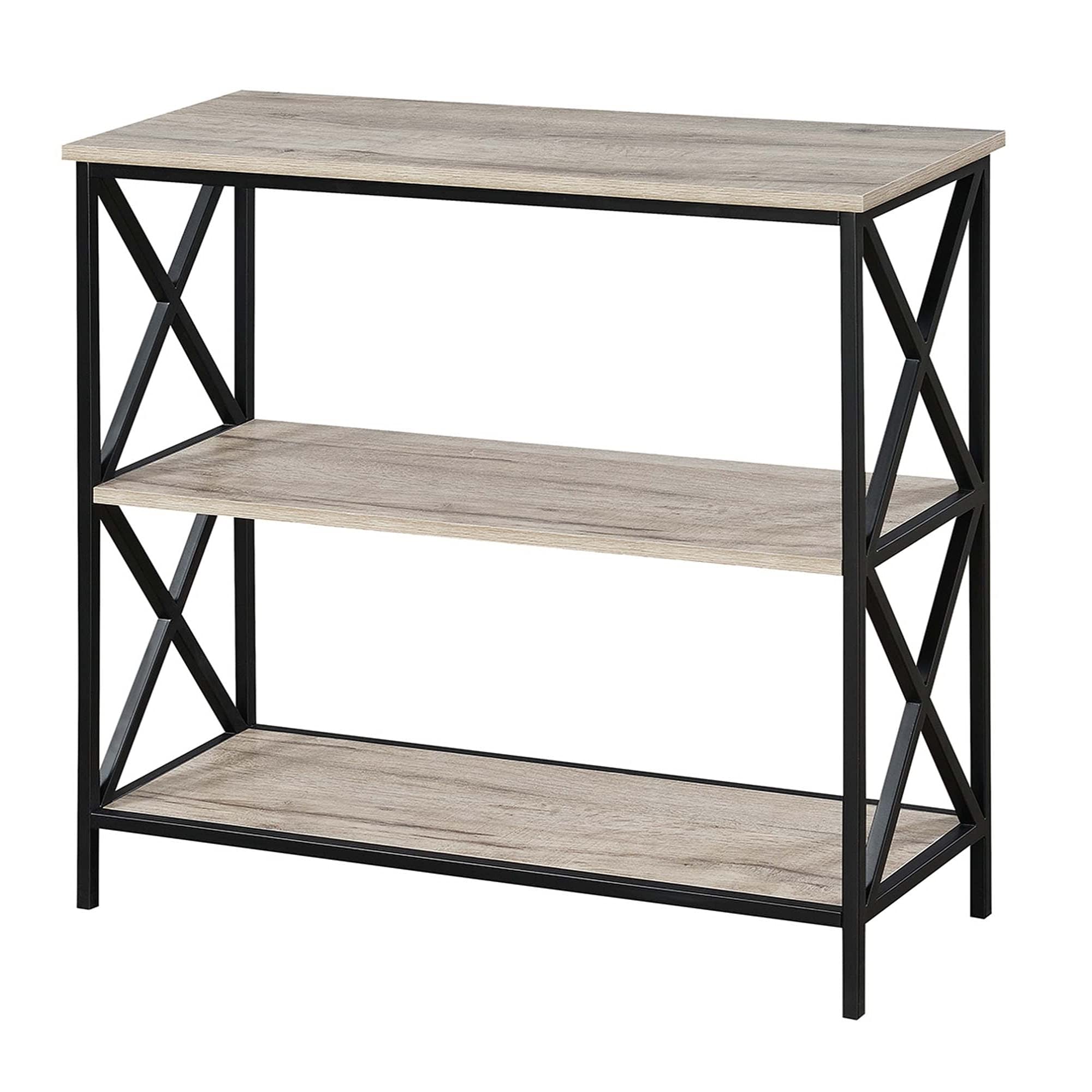Ergode Tucson 3 Tier Bookcase - Sturdy Wooden Bookshelf for Home & Office - Perfect for Living Room, Bedroom, Study Organization & Storage