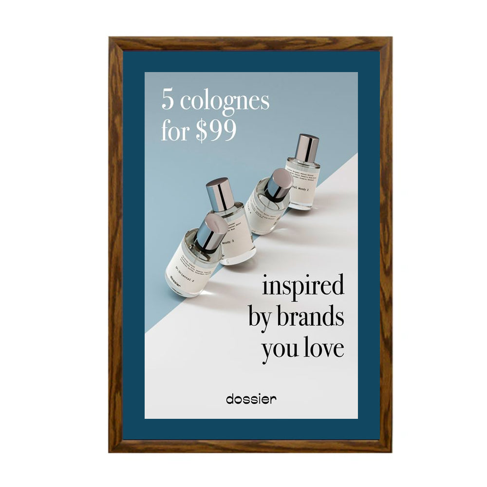 18x18 Designer Wood Snap Frames for Posters with 4 Wide Matboard - Perfect for Home Decor, Office Displays & Art Gallery Exhibitions
