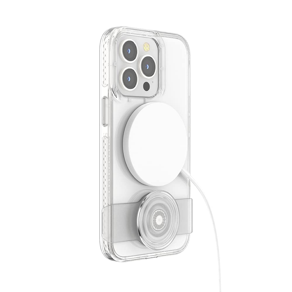 PopSockets iPhone 13 Pro Case with Grip & Slide - Clear Protective Phone Cover for iPhone 13 Pro - Perfect for One-Handed Use, Selfies, and Secure Grip While Commuting