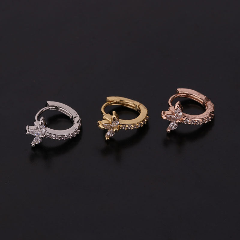 18K Gold Cartilage Dangle Hoop Clip On Earrings for Women - Non-Piercing Fake Ear Cuffs for Helix, Tragus & Conch - Perfect for Parties, Weddings & Everyday Wear | HSPJ252