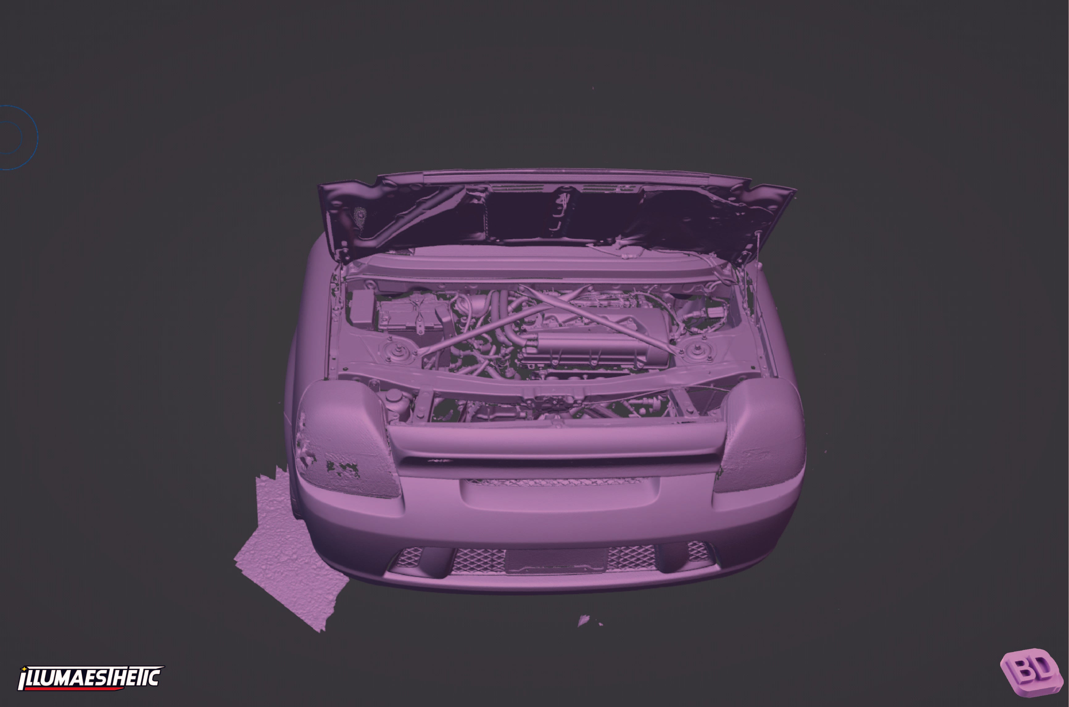 Toyota MR2 Spyder (ZZW30) 3D Scan Model 2000-2007 - Perfect for Car Enthusiasts, 3D Printing, and Automotive Restoration Projects