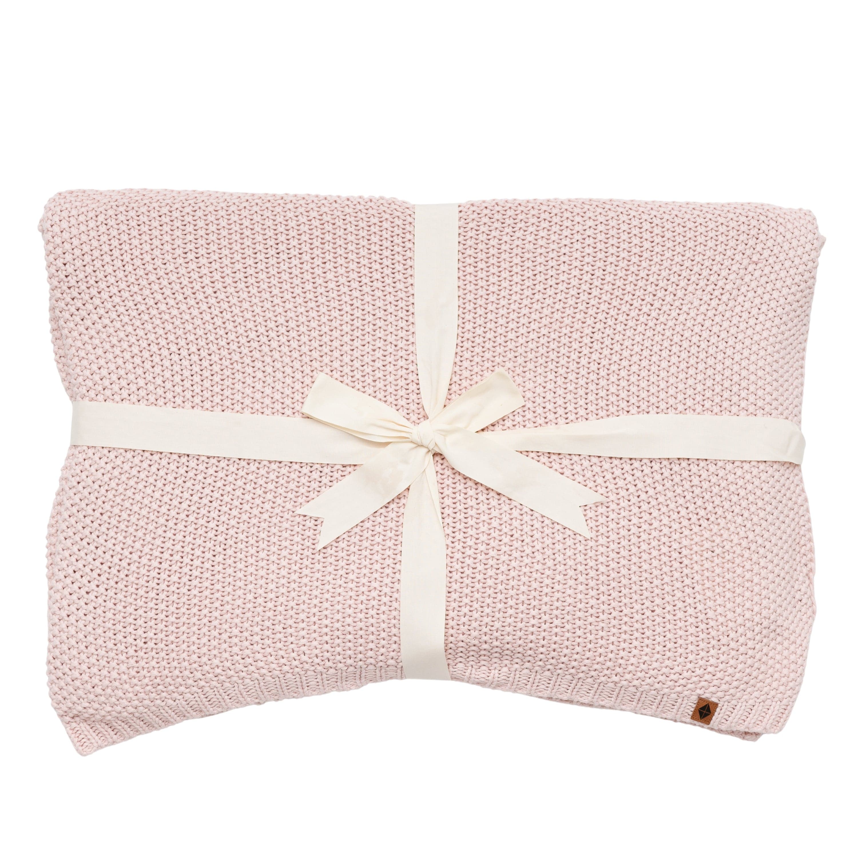 Soft Chunky Knit Youth Blanket in Blush Pink - Cozy Throw for Kids' Bedroom, Nursery, or Gift | Machine Washable & Ultra Plush