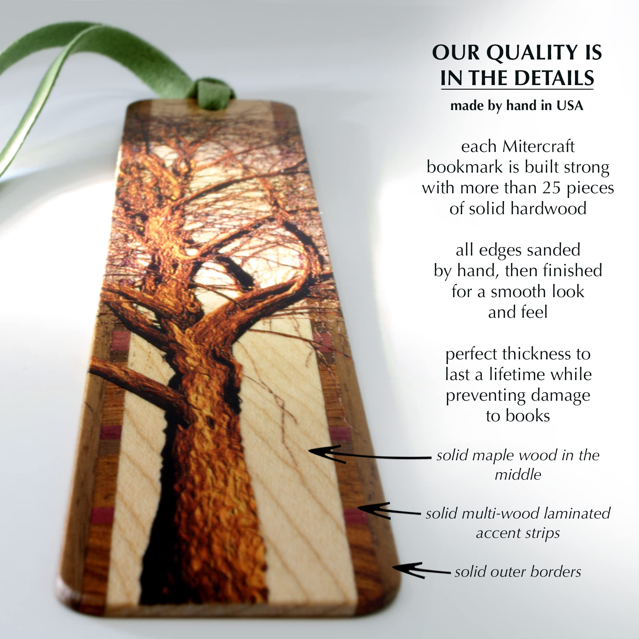 Personalized Winter Willow Tree Wooden Bookmark - Handcrafted in USA - Custom Name Engraved - Perfect Gift for Book Lovers & Christmas Presents - Ideal for Reading, Book Clubs & Cozy Winter Nights