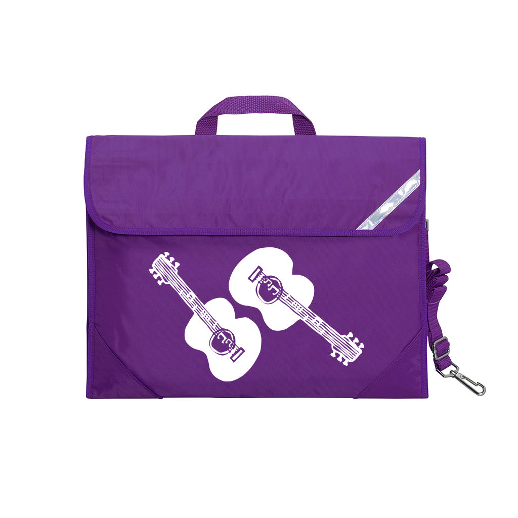 Quartet Guitar Music Bag - Durable & Lightweight Gig Bag for Acoustic & Electric Guitars - Perfect for Band Practice, Concerts & Travel