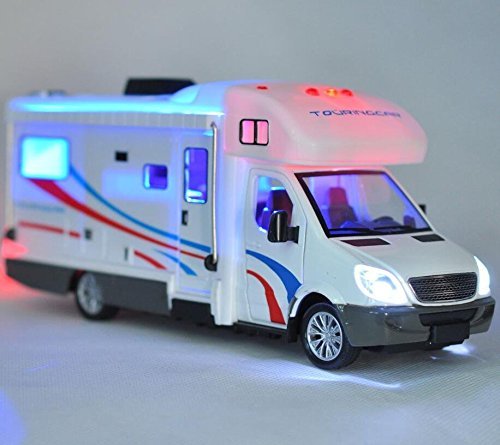 Micro Holiday Camper Van Toy for Kids - Miniature Motorhome Playset with Lights & Sounds - Perfect for Pretend Play, Travel Adventures & Birthday Gifts