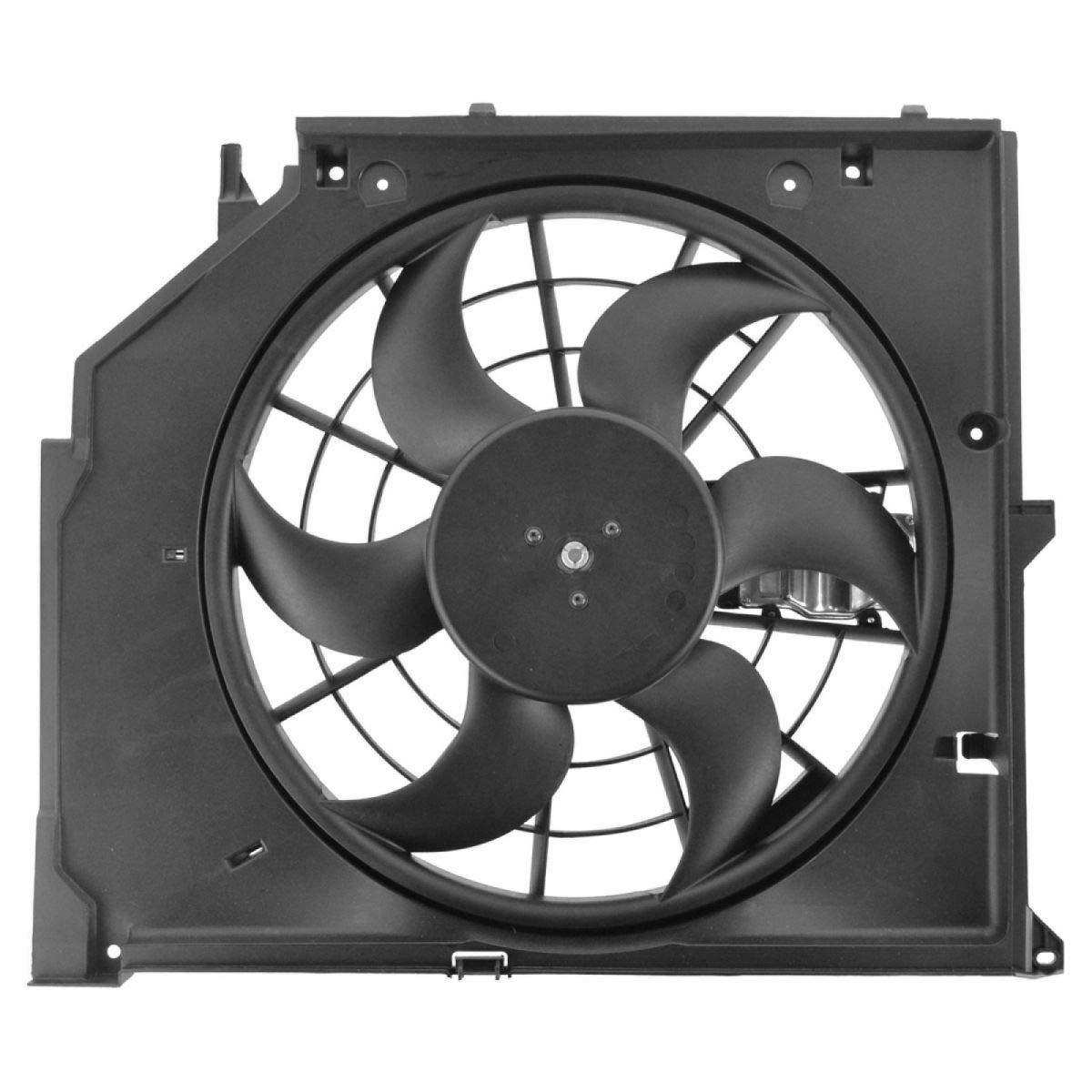 BMW 3 Series E46 Radiator Cooling Fan Assembly Replacement - High Performance Puller Fan for 1999-2006 325i 330i 325xi 330xi - Perfect for Engine Cooling & Overheating Prevention