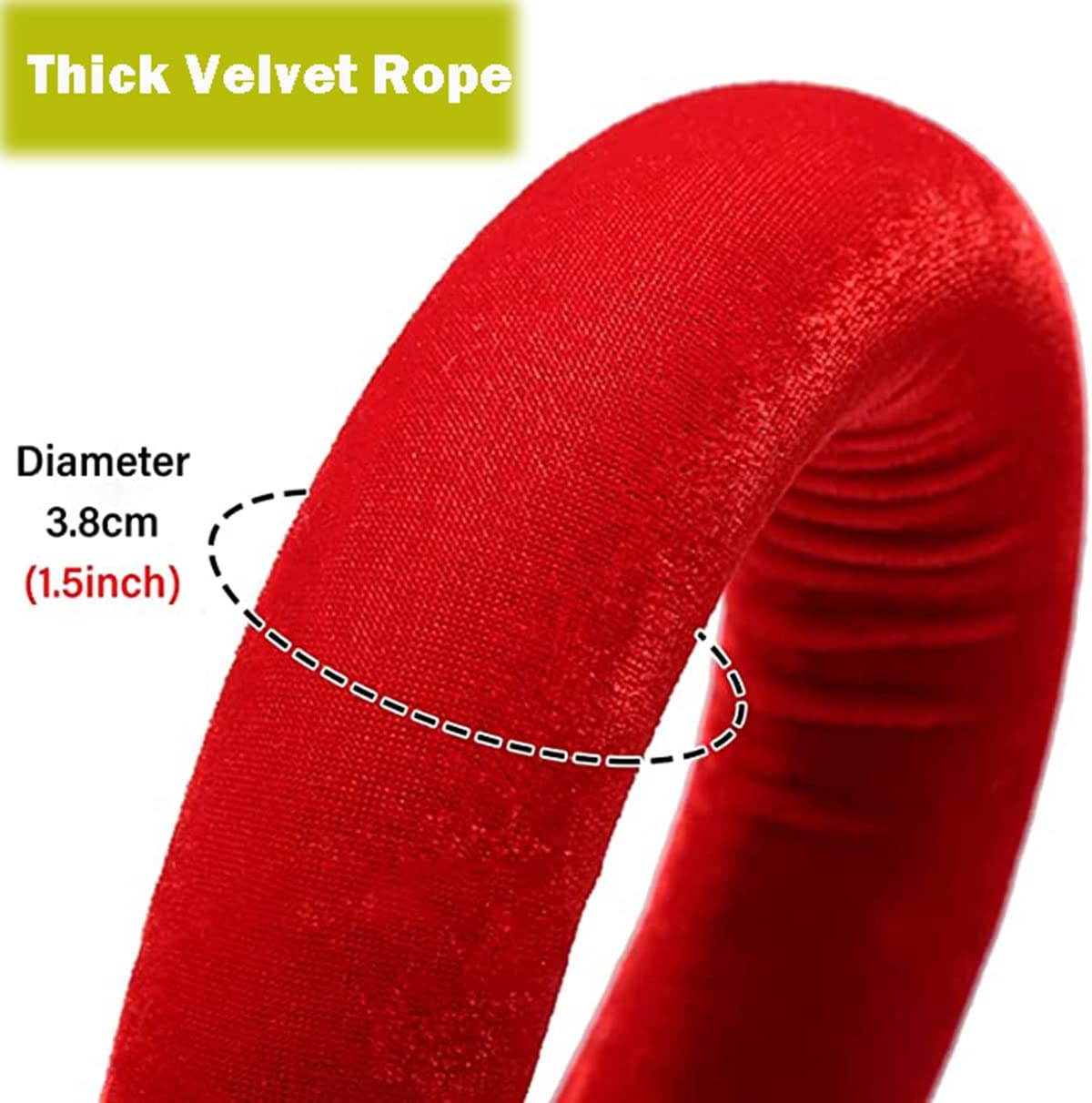 Premium Red Velvet Rope Barrier with Golden Hooks - 1/2/3M Adjustable Crowd Control Stanchion for Events, Car Shows & VIP Areas | Durable Queue Management Solution for Theaters, Museums & Luxury Venues