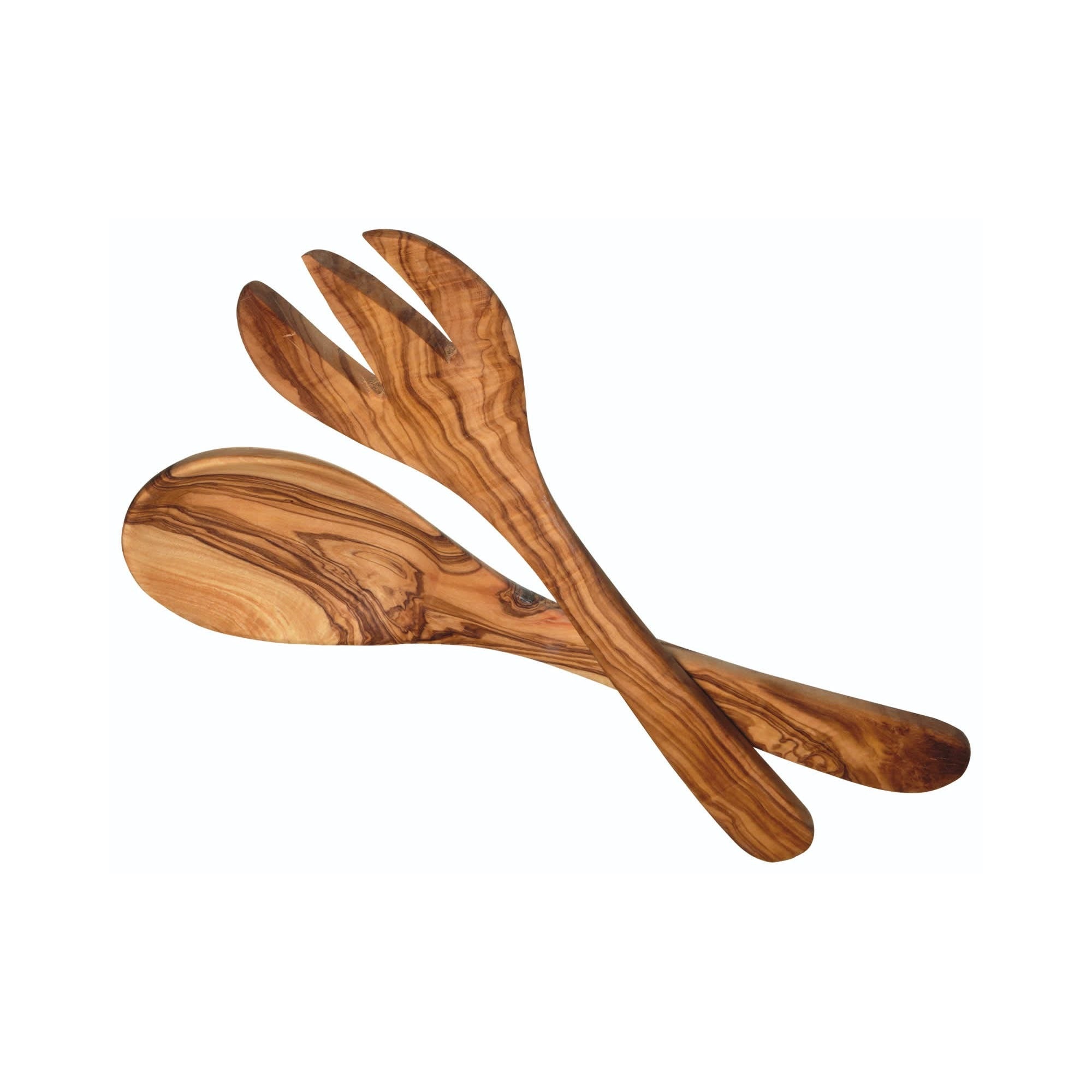 Premium Italian Olive Wood Salad Servers Set - Handcrafted Kitchen Utensils for Serving Tossed Salads, Pasta & Appetizers - Elegant Dining & Entertaining Essentials