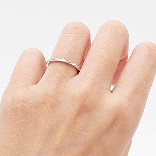 14K Gold Diamond Crown Ring for Women - Princess Tiara Wedding Band, Stackable Queen Bridal Ring, Elegant Jewelry Gift for Her | Perfect for Engagement, Anniversary, and Special Occasions