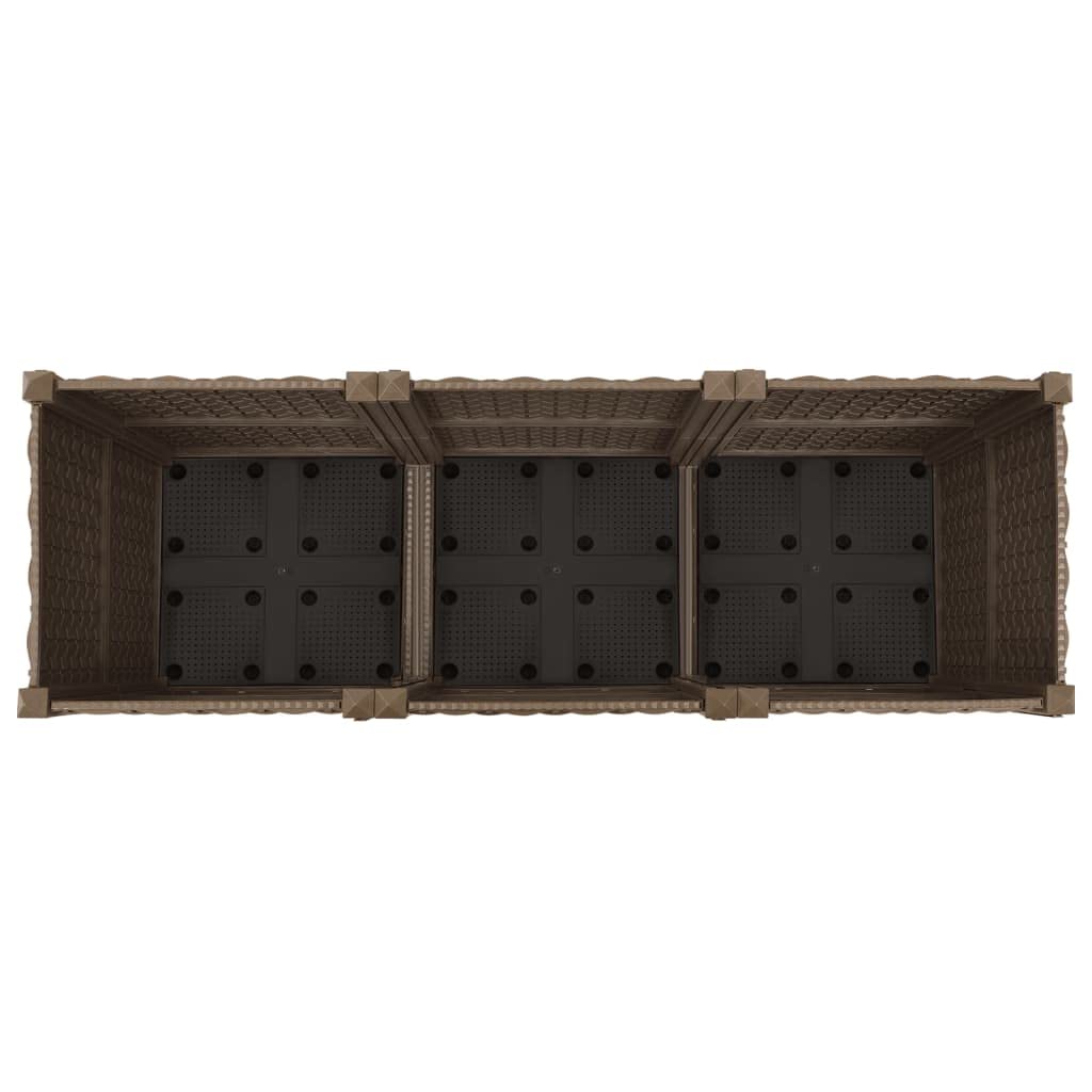 47.2x15.7x15 Inch Raised Garden Bed for Vegetables Flowers Herbs - Durable Polypropylene Outdoor Planter Box - Perfect for Backyard Patio Deck Lawn Gardening & Home Decoration