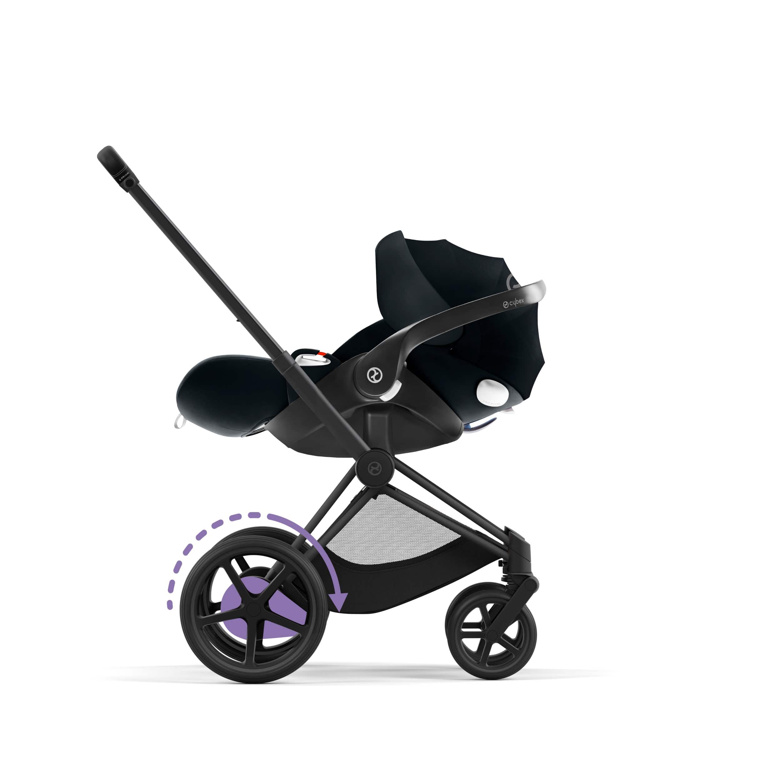 Cybex ePriam 2 Complete Stroller in Matte Black - Premium Baby Stroller with Adjustable Seat & Large Storage Basket | Perfect for Urban Walks, Shopping & Travel