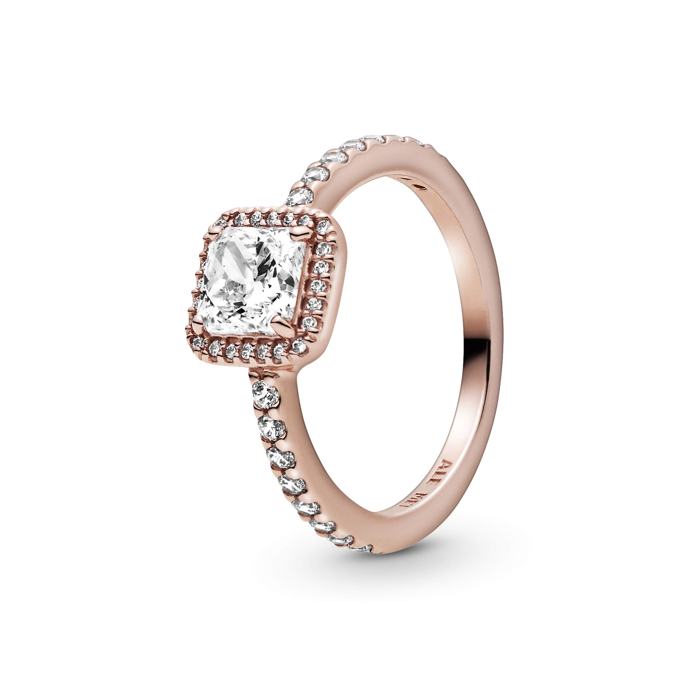 PANDORA Timeless Elegance Clear Cubic Zirconia CZ Ring - Perfect for Weddings, Anniversaries & Special Occasions