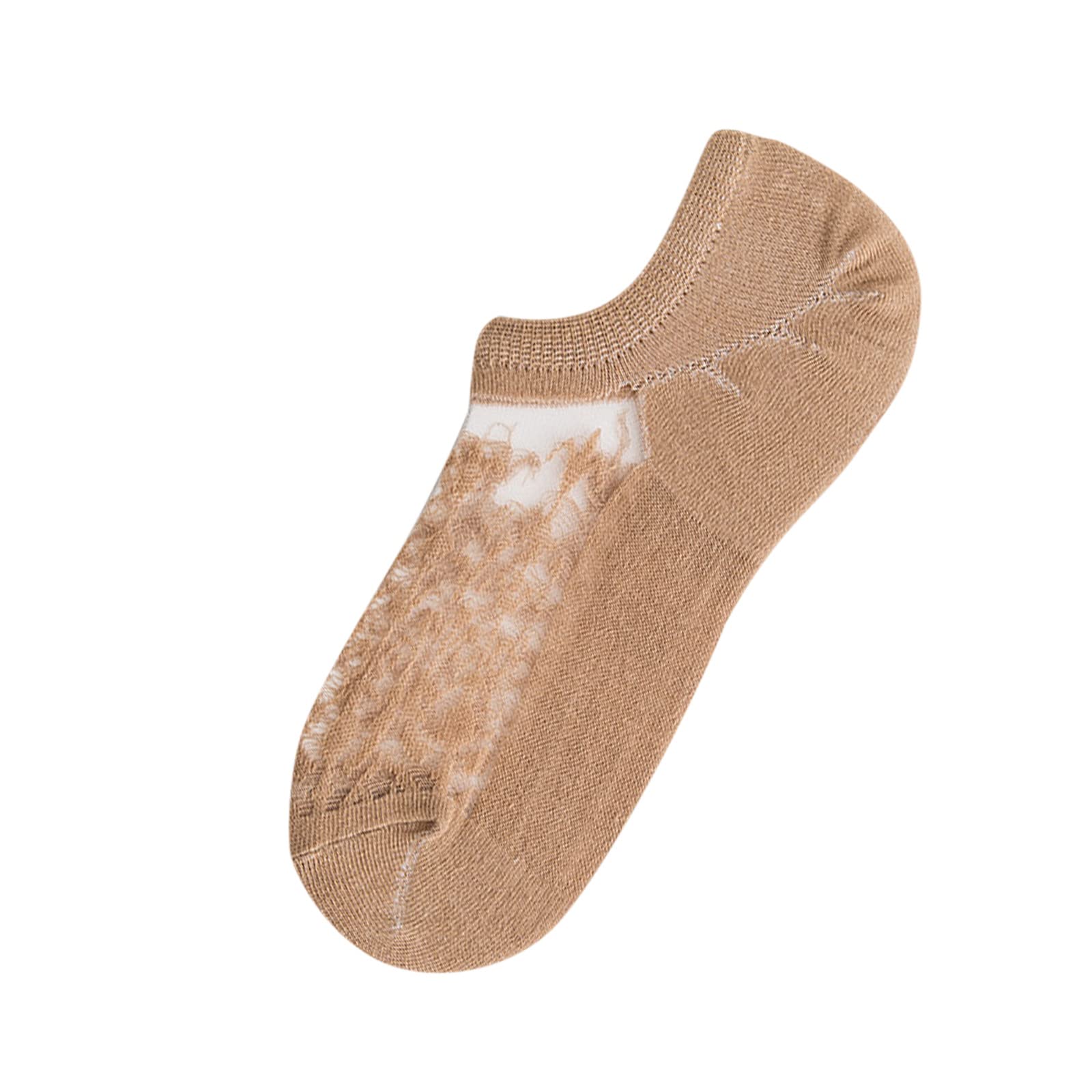 Breathable Women's Summer Socks with Non-Slip Grippers - Comfortable Low-Cut Slipper Socks for Home, Yoga & Pet Lovers