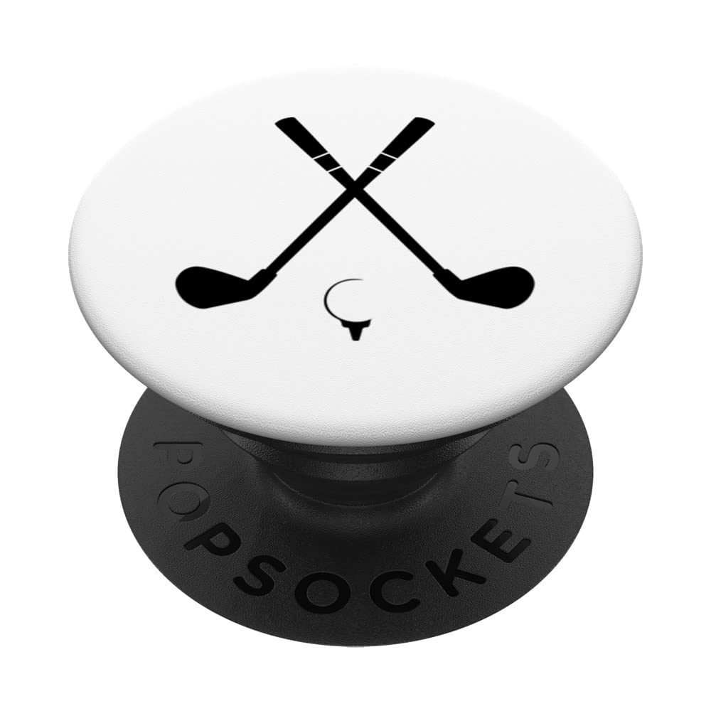 Premium Crossed Golf Clubs PopSocket - Swappable PopGrip for Golf Enthusiasts | Perfect for Golf Bags, Phones & Accessories | Ideal Gift for Golf Lovers