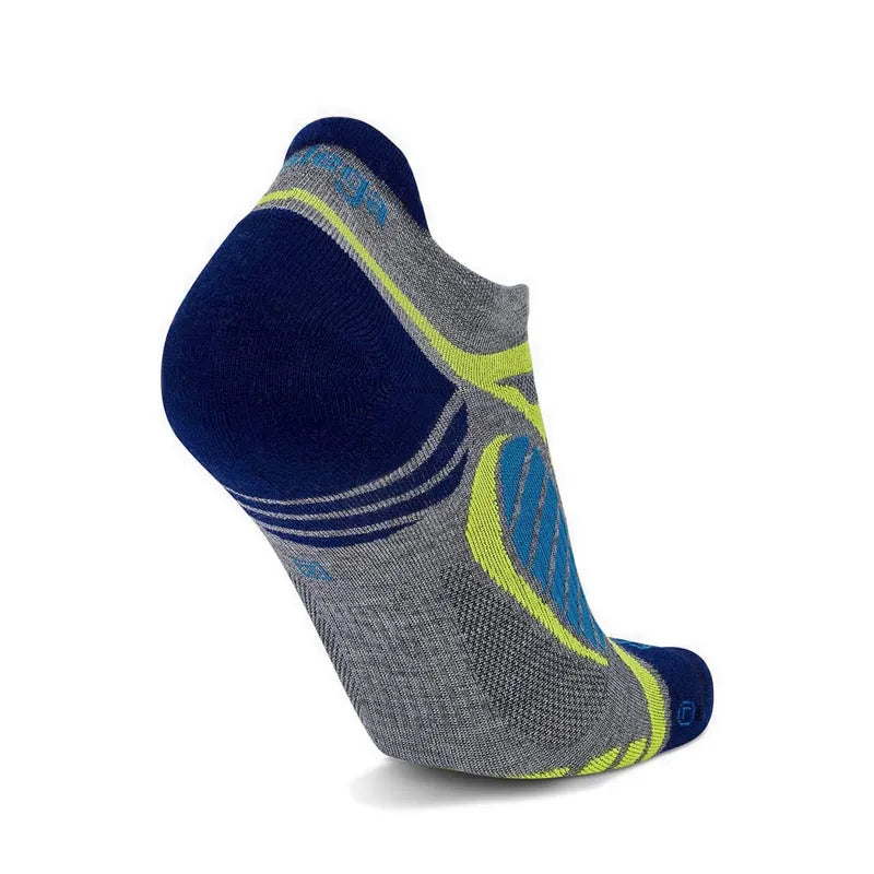 Balega Ultra Light No Show Socks - Grey Heather/Royal Blue - Perfect for Running, Hiking & Everyday Comfort