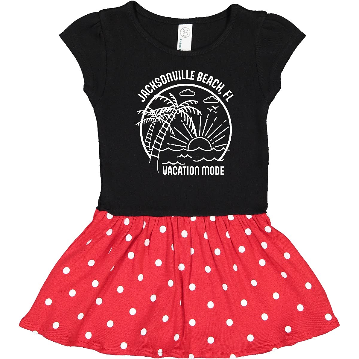 Inktastic Summer Vacation Mode Jacksonville Beach Florida Baby Dress - Cute & Comfortable Outfit for Beach Trips, Family Photos & Casual Wear