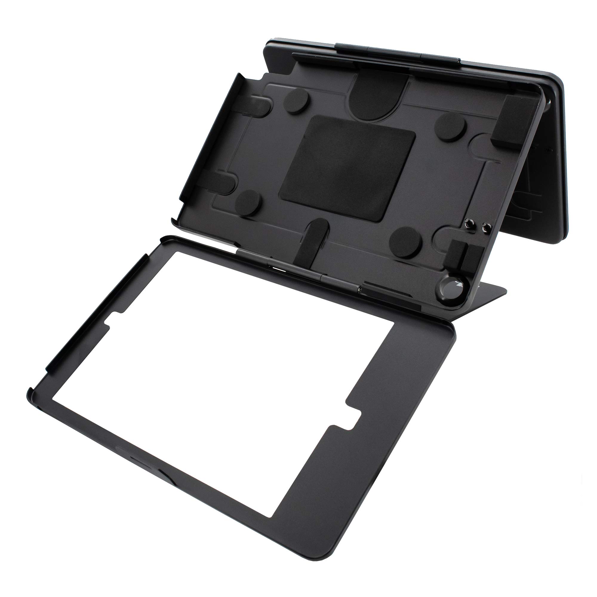 Dual Tablet Kiosk Stand - Secure 2-Tablet Holder for iPad 7th/8th/9th Gen, iPad Air 3 & iPad Pro | Heavy Duty Black Enclosure | Perfect for Retail Stores, Hotels & Self-Service Kiosks (PAD-DSTB10)