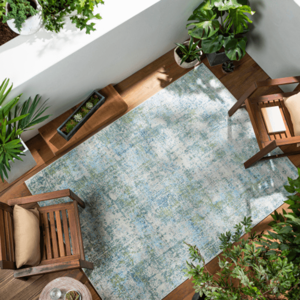 Premium Bodrum 2302 Outdoor Rug - Waterproof & UV Resistant Patio Carpet for Garden, Deck, Poolside - All-Weather Durable Floor Mat for Backyard, Balcony, Porch Decor
