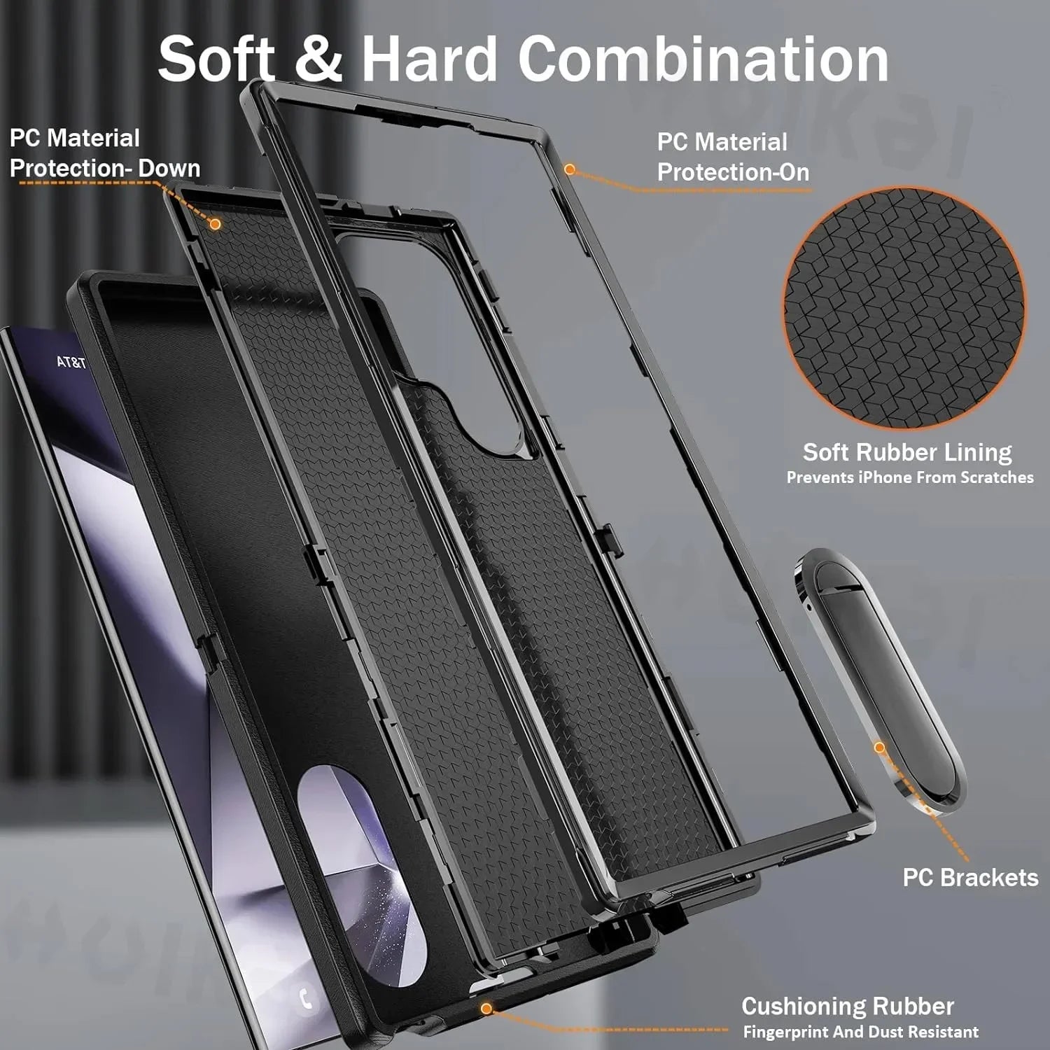 Samsung Galaxy S25 Ultra Case - 3-in-1 Shockproof Heavy Duty Defender Cover with Full Body Protection for Everyday Use, Travel & Outdoor Activities