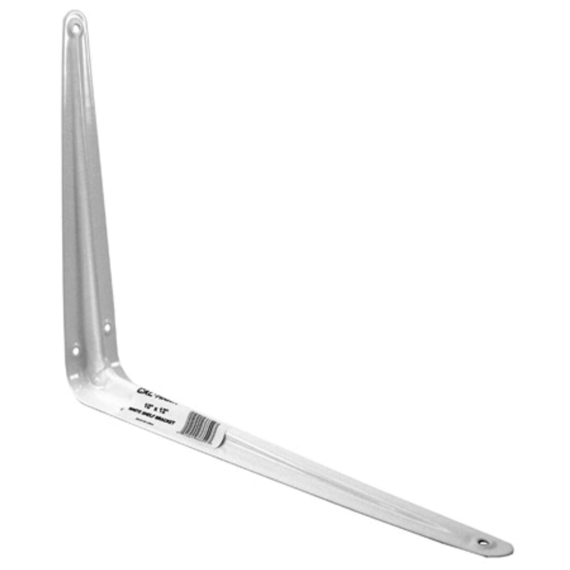 Cal Hawk Tools CSB1012W White Shelf Bracket - Heavy Duty Steel Wall Mount Shelf Support for Kitchen, Bathroom, Garage & Home Organization