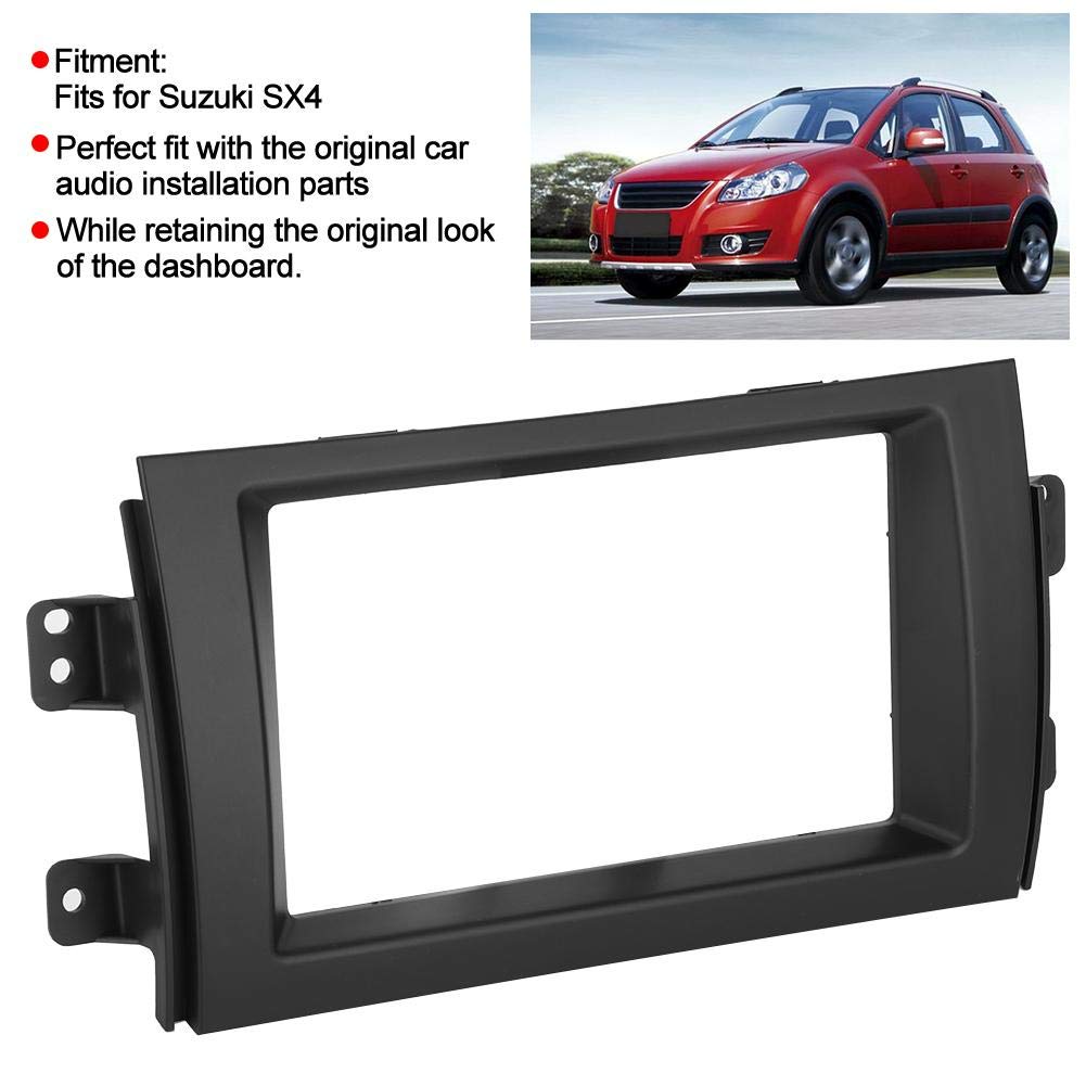 Universal Car Stereo Dash Kit - Radio Mounting Frame & Trim Panel for Suzuki SX4 | Car DVD Installation & Dashboard Modification Accessories | Perfect for Aftermarket Stereo Upgrade & Vehicle Interior Customization