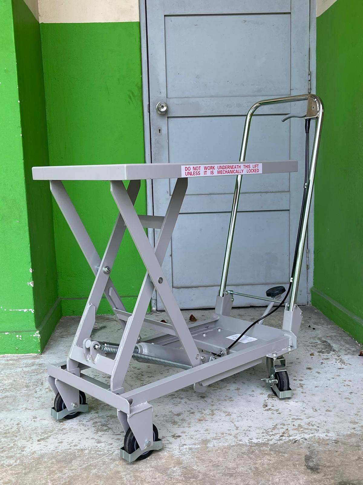 Aiko 100kg Aluminum Lift Table with PU Wheels - Heavy Duty Adjustable Workbench | Model PT BS100A | Perfect for Warehouses, Garages & Industrial Workspaces