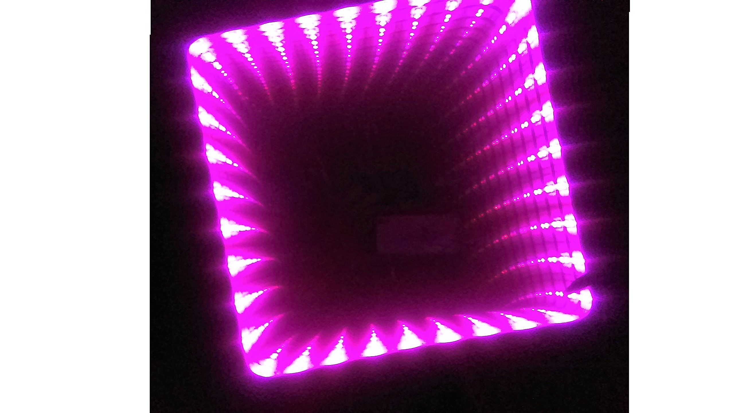 Infinity Mirror LED Night Light - Modern Home Decor for Bedroom, Living Room & Office - Create a Stunning Visual Effect with Endless Reflections