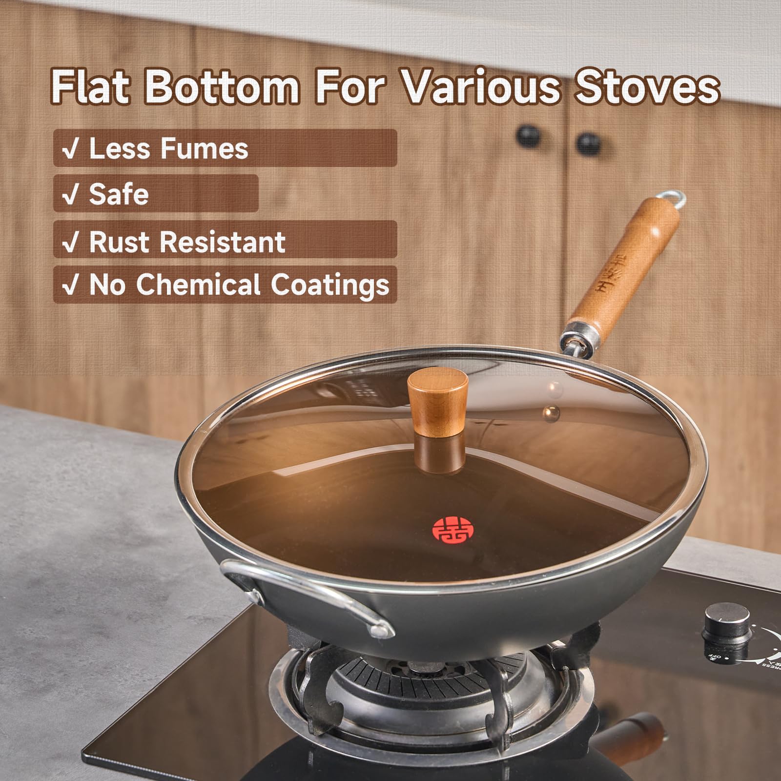 Premium Carbon Steel Wok Pan 12.59
