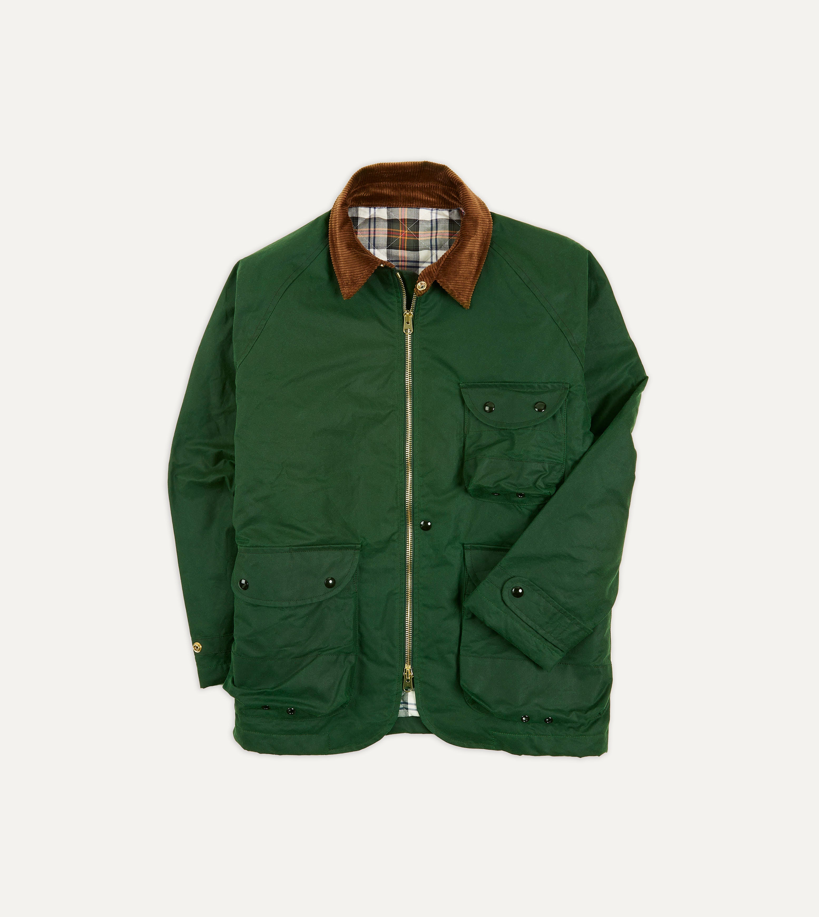 Men's Green Waxed Cotton Coverall Jacket - Waterproof Workwear for Outdoor, Hunting & Farming | Durable & Stylish Utility Jacket