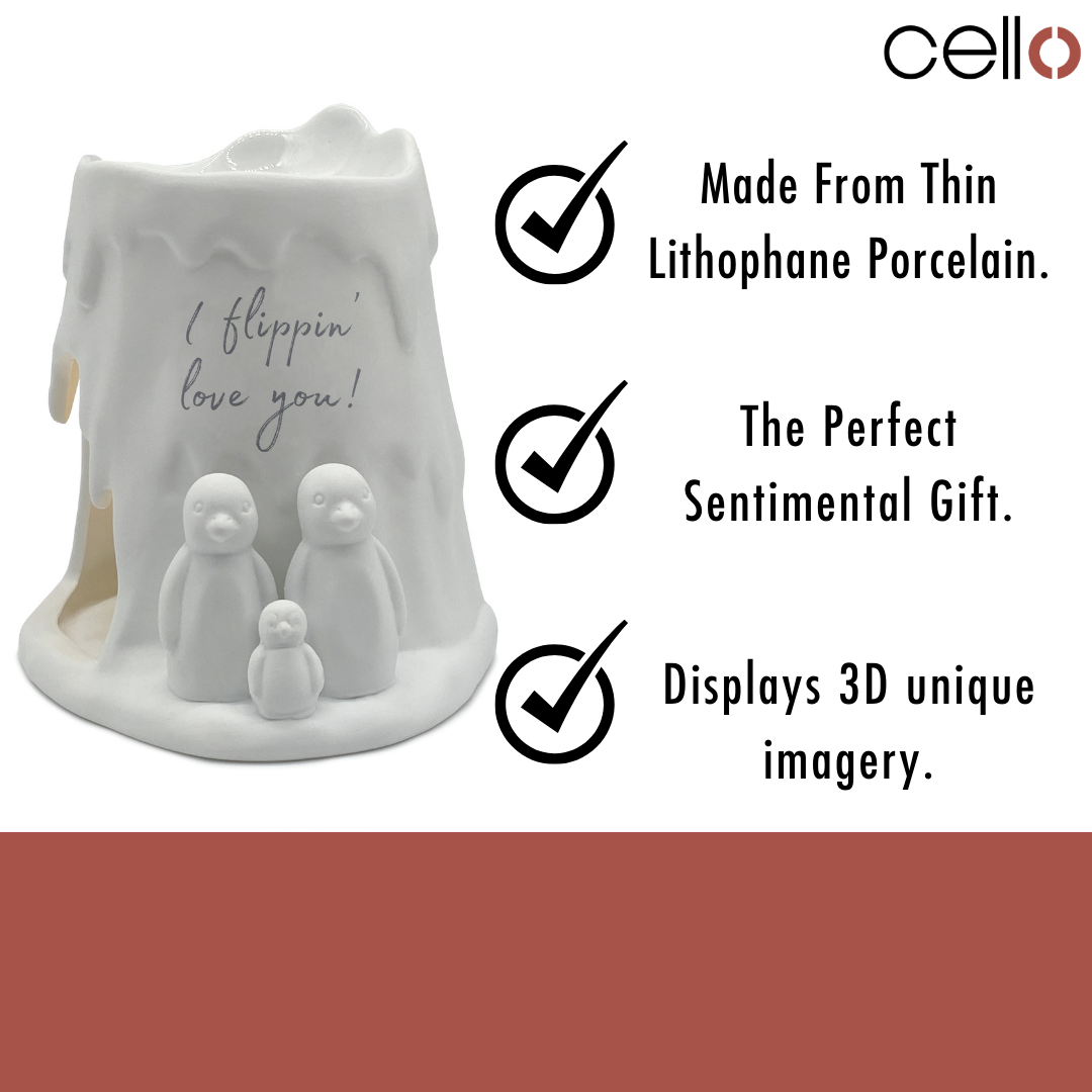 Elegant Cello Porcelain Tealight Holder - Perfect for Romantic Dinners, Wedding Decor & Home Ambiance | 'I Flippin Love You' Gift Idea