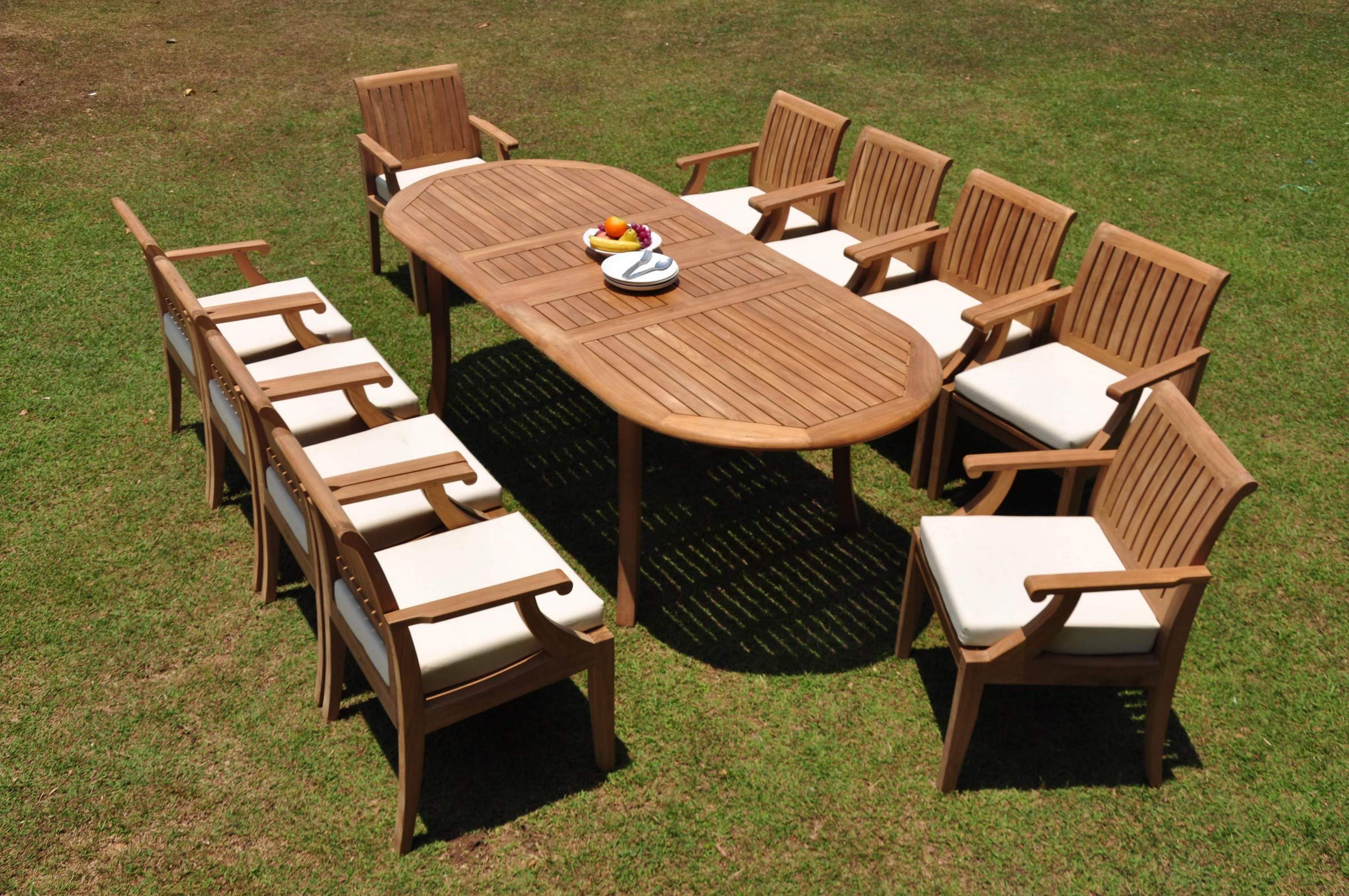 Premium 10-Piece Teak Wood Dining Set - 94