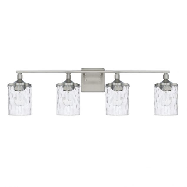 Colton Vanity Mirror with Nickel Finish - Elegant Bathroom & Dressing Table Decor for Makeup & Grooming
