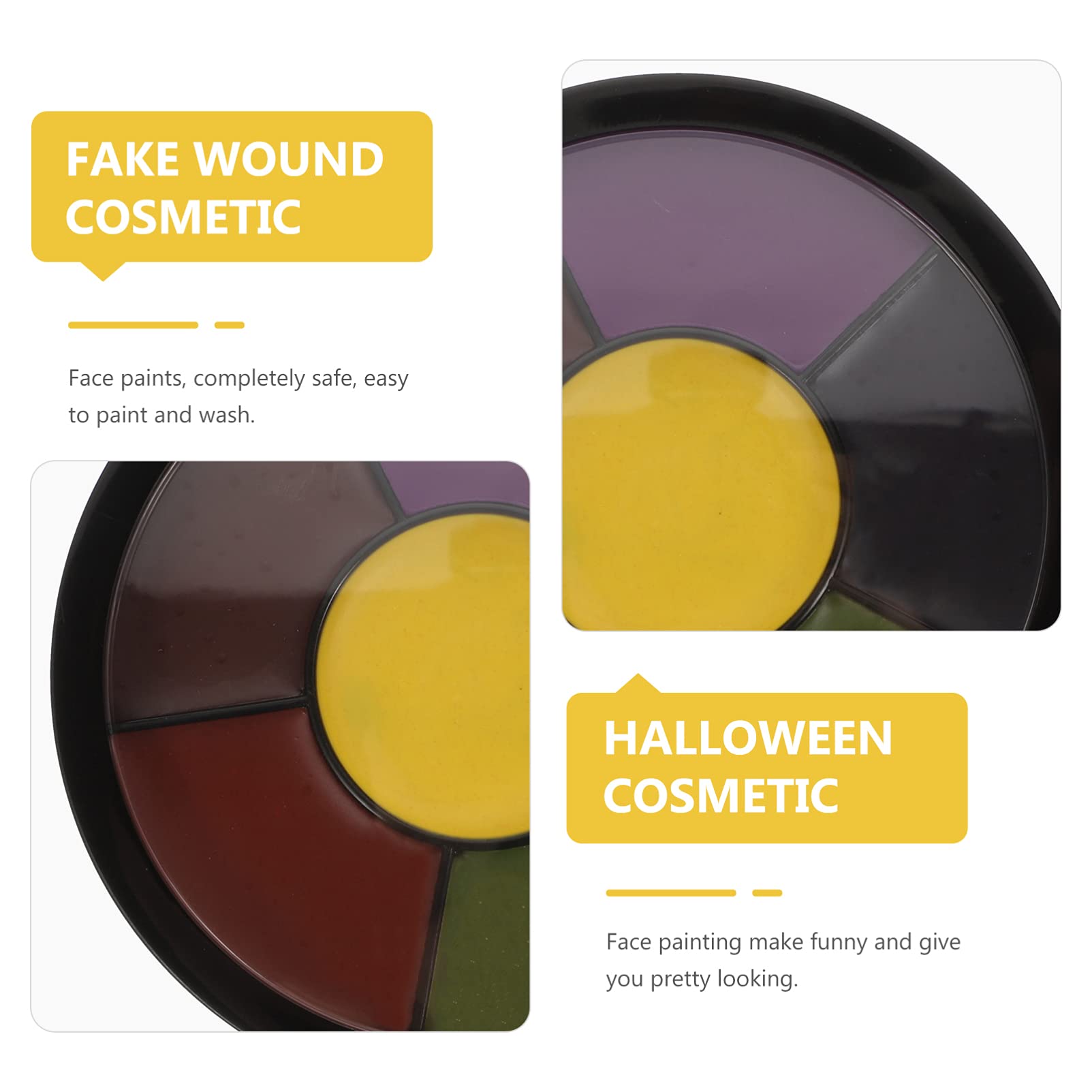 Mobestech Halloween Face Painting Kit - 12 Color Face & Body Paint Palette for Kids, Safe Non-Toxic Makeup for Witch Costumes, Cosplay, Halloween Parties & Festive Events