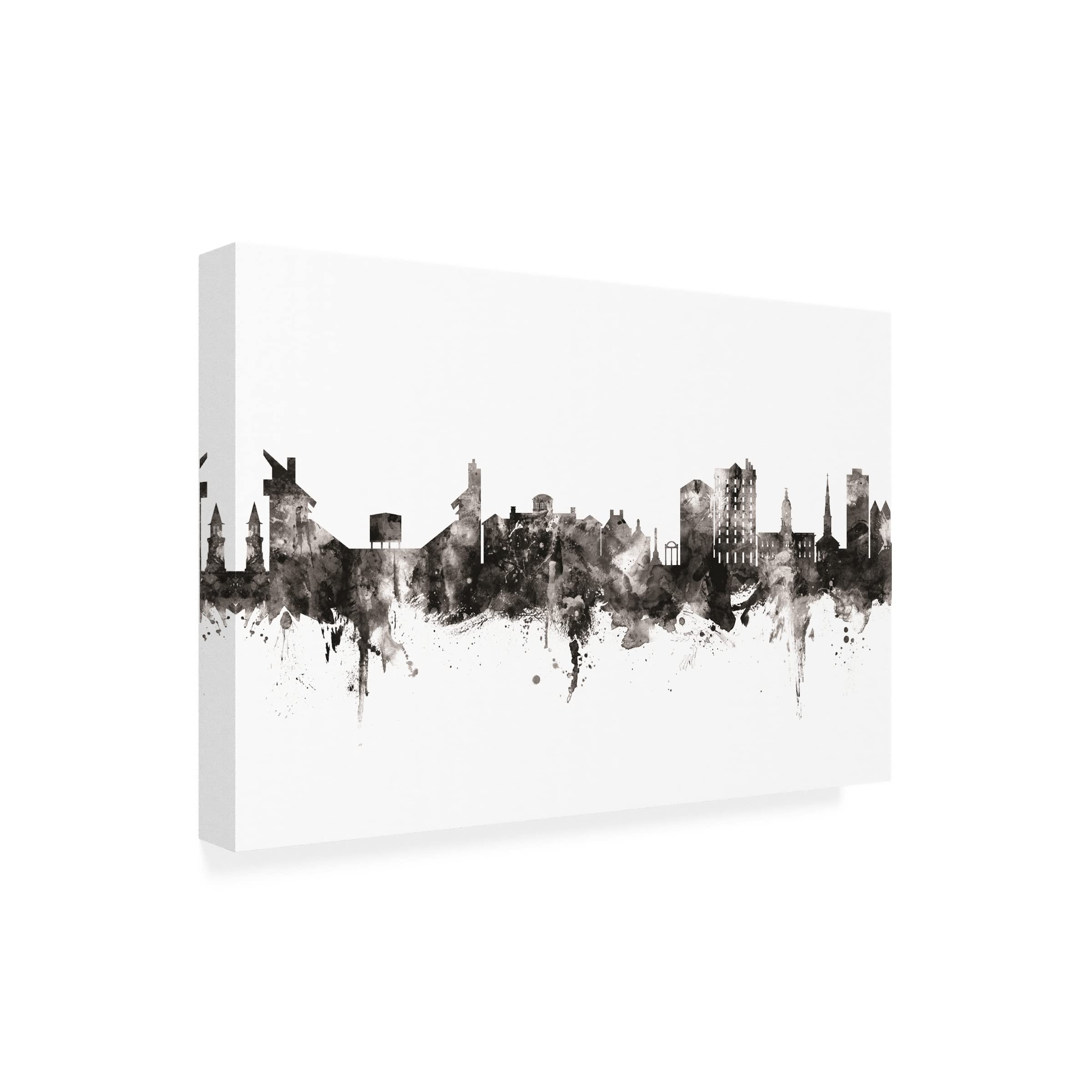 Michael Tompsett Athens Georgia Skyline Canvas Wall Art Print - Modern Cityscape Painting for Home & Office Decor - Perfect for Living Room, Bedroom or Office Wall Decor