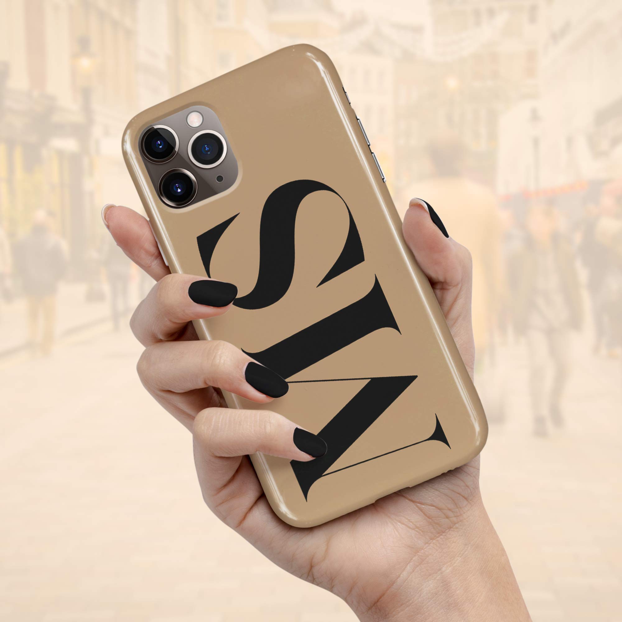 Custom Monogram Phone Case for iPhone 16 Plus/15 Pro Max/14/13 Mini/12/11/X/XS Max/XR/7/8 - Personalized Initial Name Cover with Multicolor Options - Perfect for Gifts, Travel & Everyday Protection