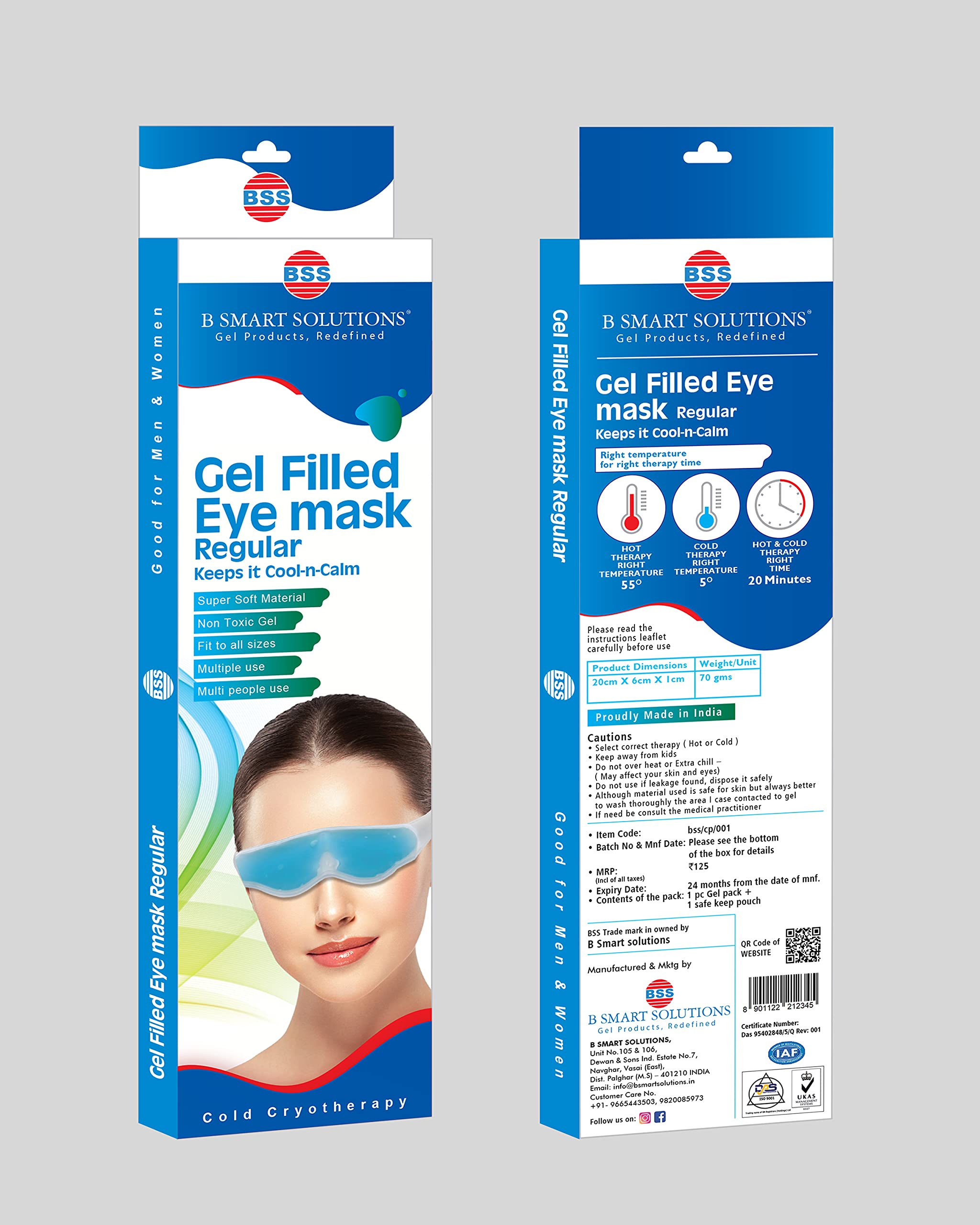 Cooling Gel Eye Mask for Sleep & Relaxation - Soothing Relief for Puffy Eyes, Dark Circles & Headaches - Perfect for Travel, Spa & Home Use