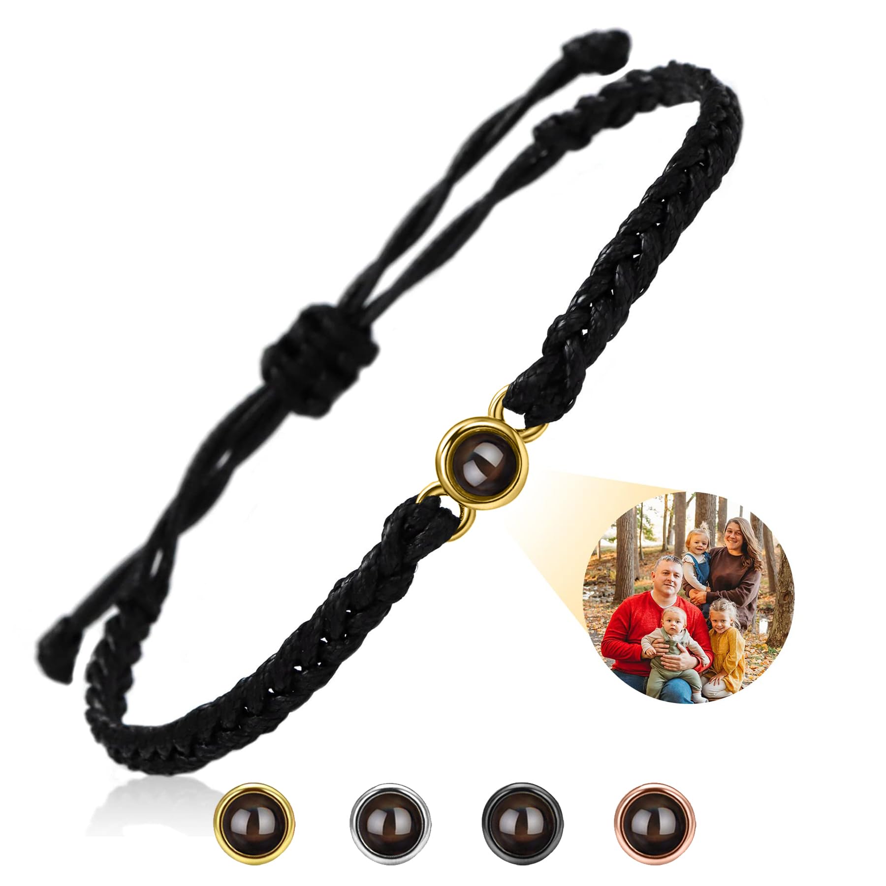 Personalized Photo Bracelet - Custom Engraved Projection Bracelet with Pictures, Unique Gift for Women, Men, Couples, Family & Pet Lovers - Perfect for Anniversaries, Birthdays & Special Occasions