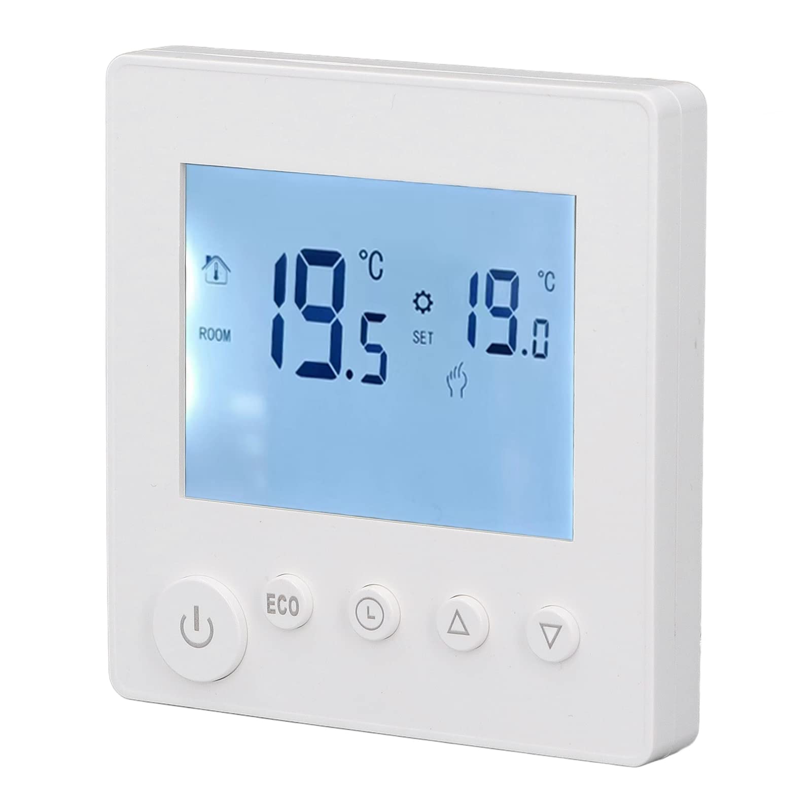 Smart Thermostat 16A - Non-Programmable Digital Thermostat with LCD Display & Temperature Sensor | 2-Wire Heating Thermostat for Home | Perfect for Bedrooms, Living Rooms & Smart Home Automation Systems