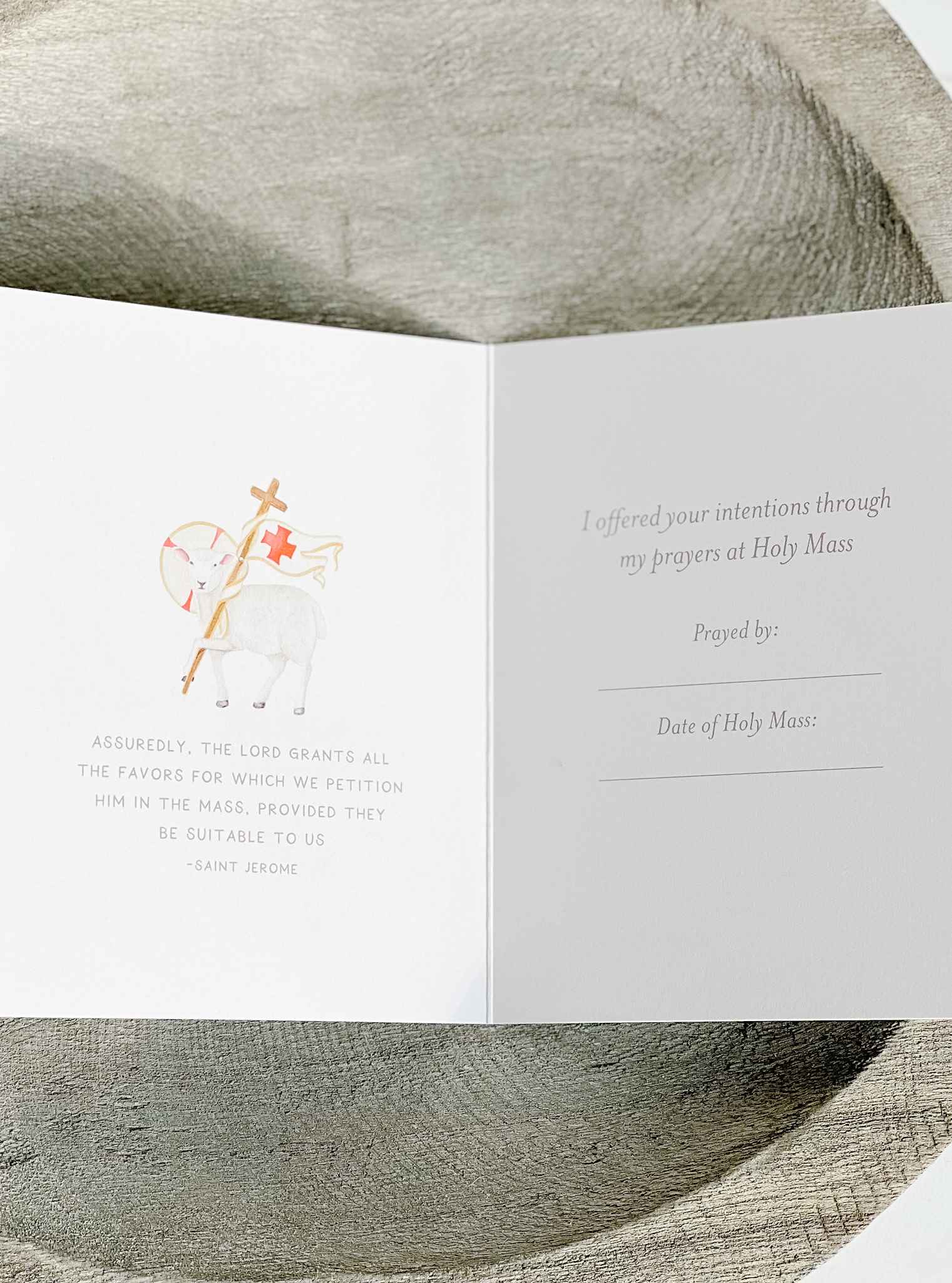 I Prayed For You at Mass Card - Set of 4 Religious Greeting Cards for Catholic Prayer & Encouragement - Perfect for Church, Baptism, First Communion & Sympathy Gifts
