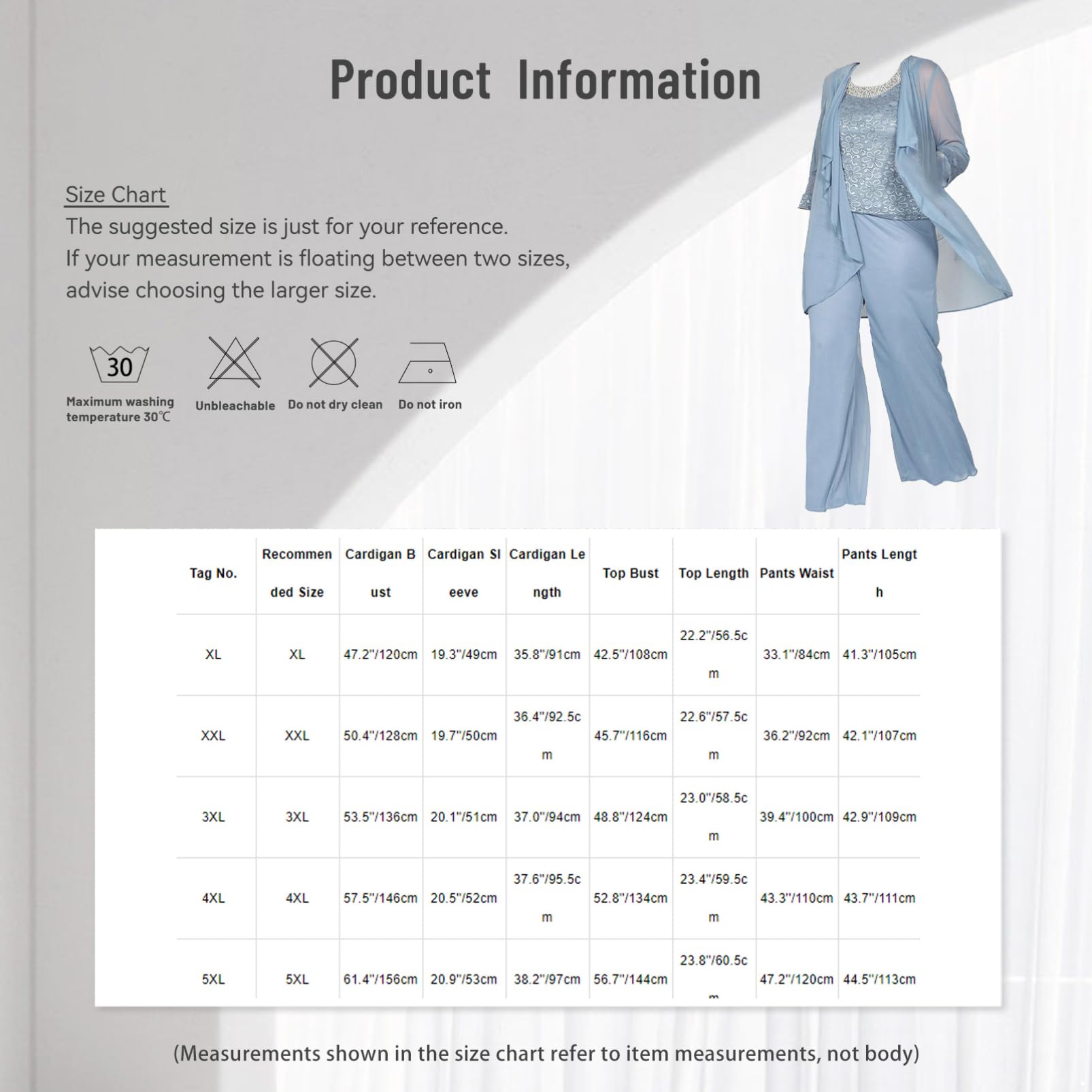 Elegant Women's Chiffon Lace 3-Piece Pants Suit Set - Mother of The Bride Dress & Wedding Guest Outfit - Plus Size Formal Wear for Special Occasions
