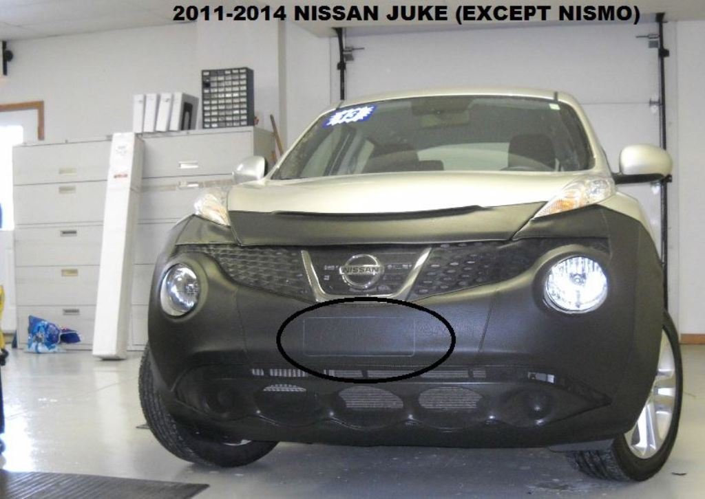 Lebra 2 Piece Front End Cover Black - Car Mask Bra for Nissan Juke (2011-2014, Excludes Nismo) | Paint Protection & Bug Shield for Road Trips & Daily Commute