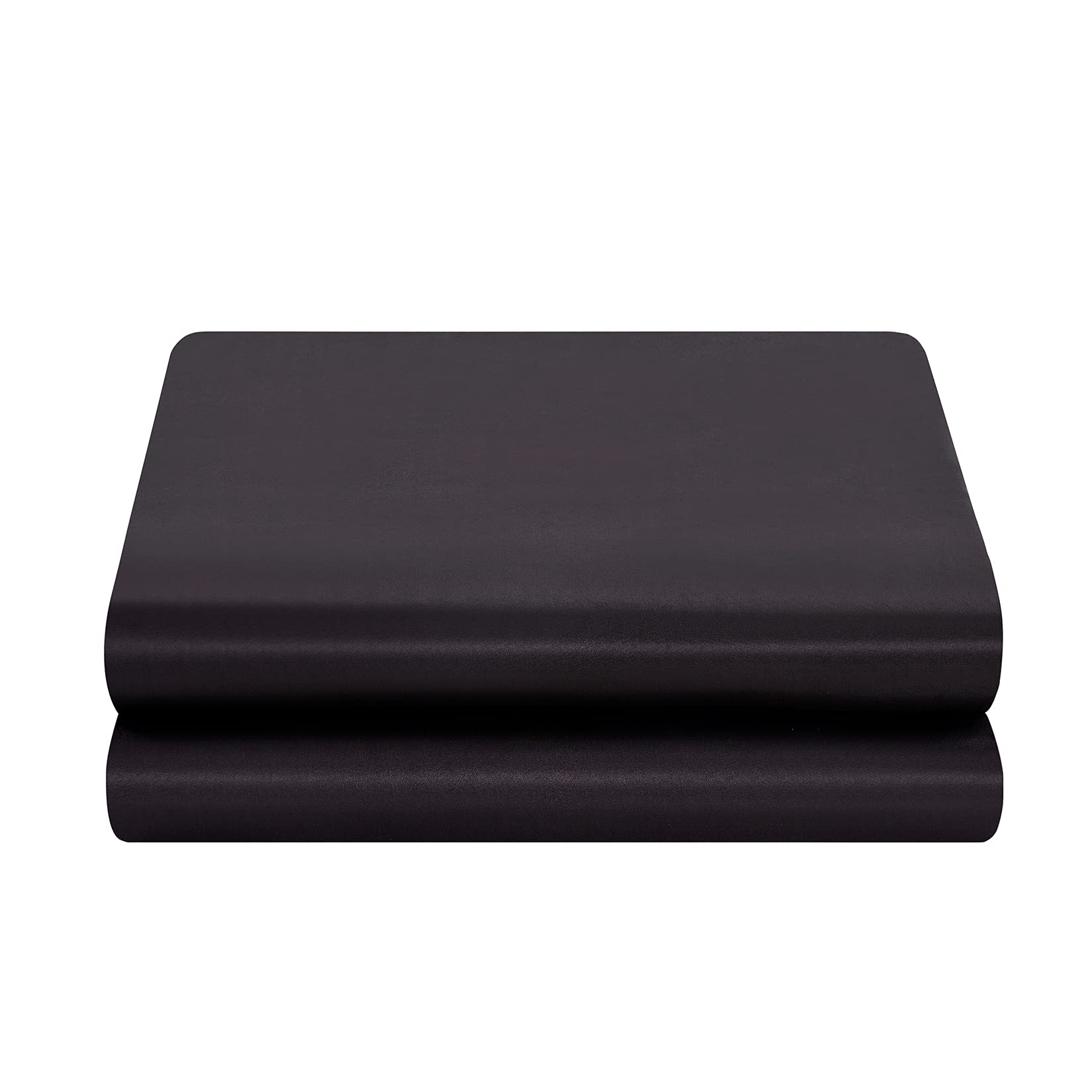 Luxury Satin King Flat Sheet - 1-Piece Black Bed Sheet, Extra Soft & Silky Smooth - Perfect for Hotel-Style Comfort in Bedrooms, Guest Rooms & Airbnb Stays