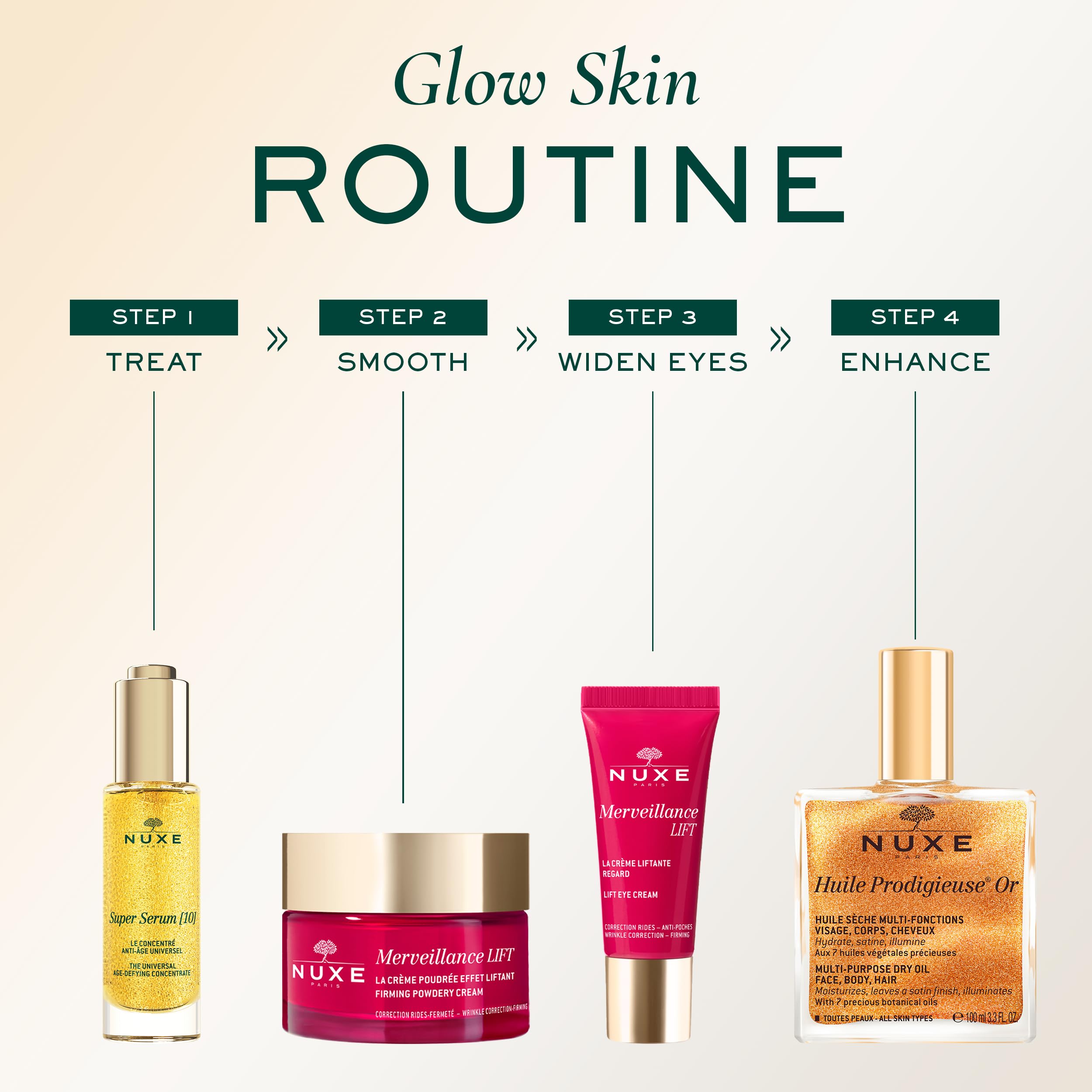 NUXE Huile Prodigieuse Shimmer Multi-Purpose Dry Oil - Face, Body & Hair Moisturizer with Golden Shimmer for Radiant Glow | Perfect for Date Night, Beach Vacation & Special Occasions