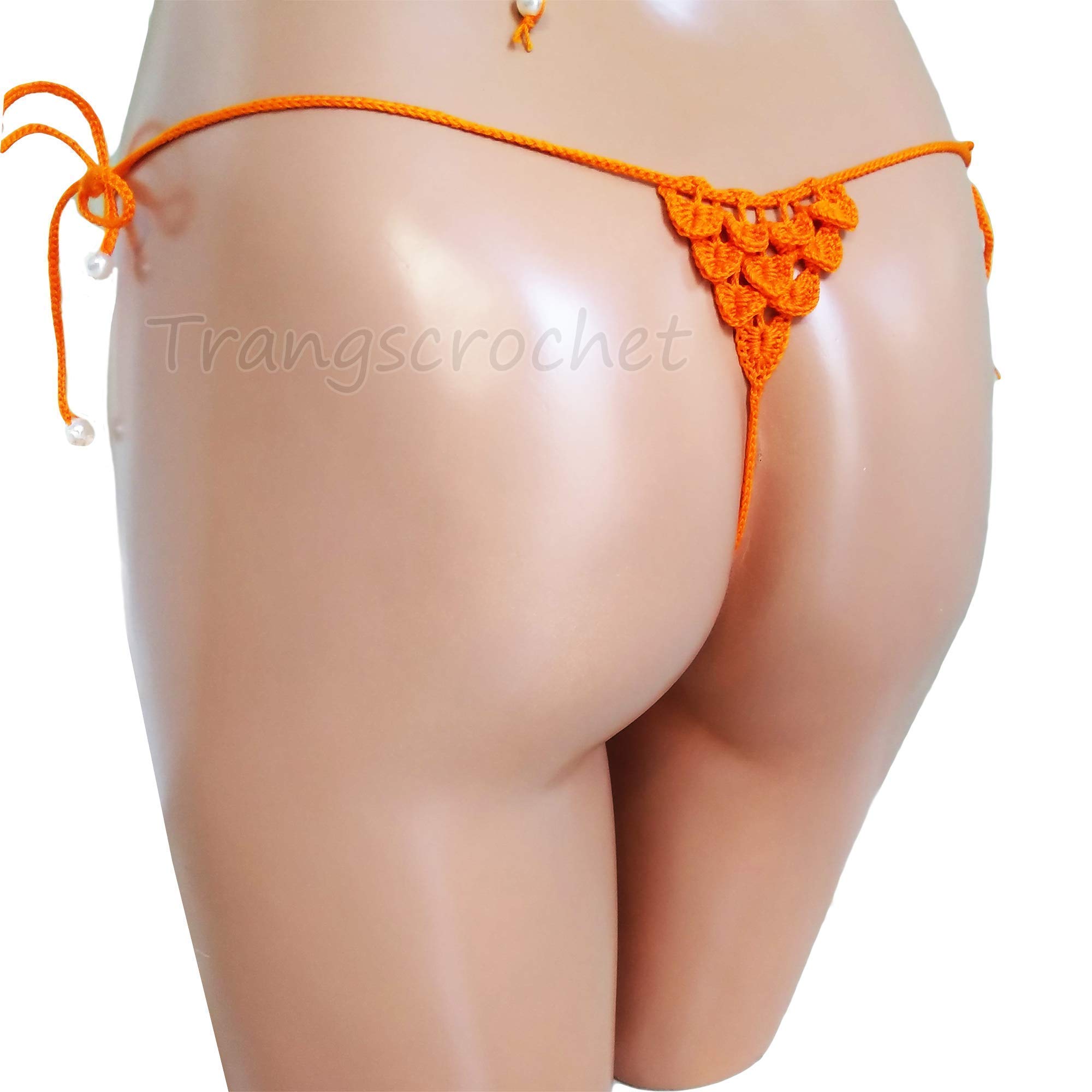 Sexy Crochet Extreme Micro Thong Bikini Bottom - Minimal Coverage Swimwear for Beach & Pool - Perfect for Tanning, Vacation & Summer Fashion