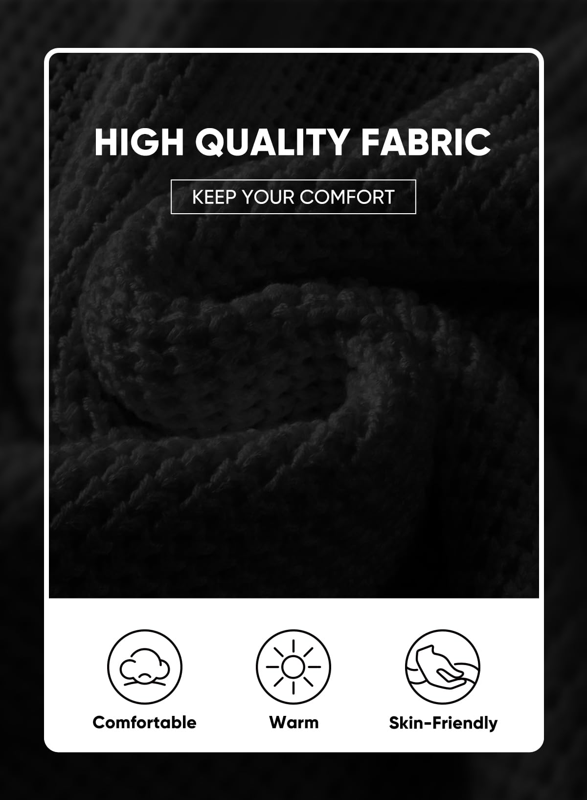 JMIERR Men's Waffle Knit Crewneck Sweater - Casual Loose Fit Pullover with Ribbed Edges | Warm Textured Knitwear for Fall & Winter | Perfect for Office, Date Night and Weekend Outfits