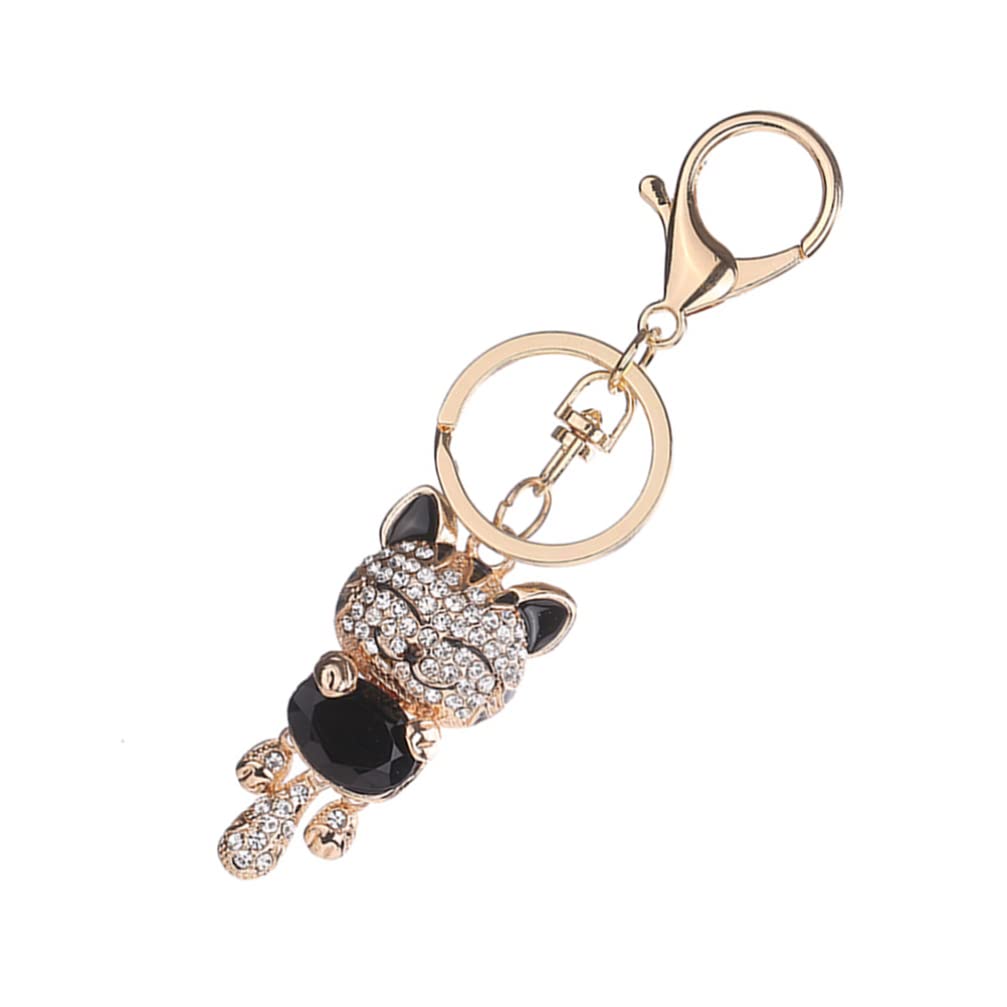 Lucky Cat Keychain - Crystal Maneki Neko Charm for Purse & Backpack - Fengshui Wealth Attractor for Travel & Daily Use